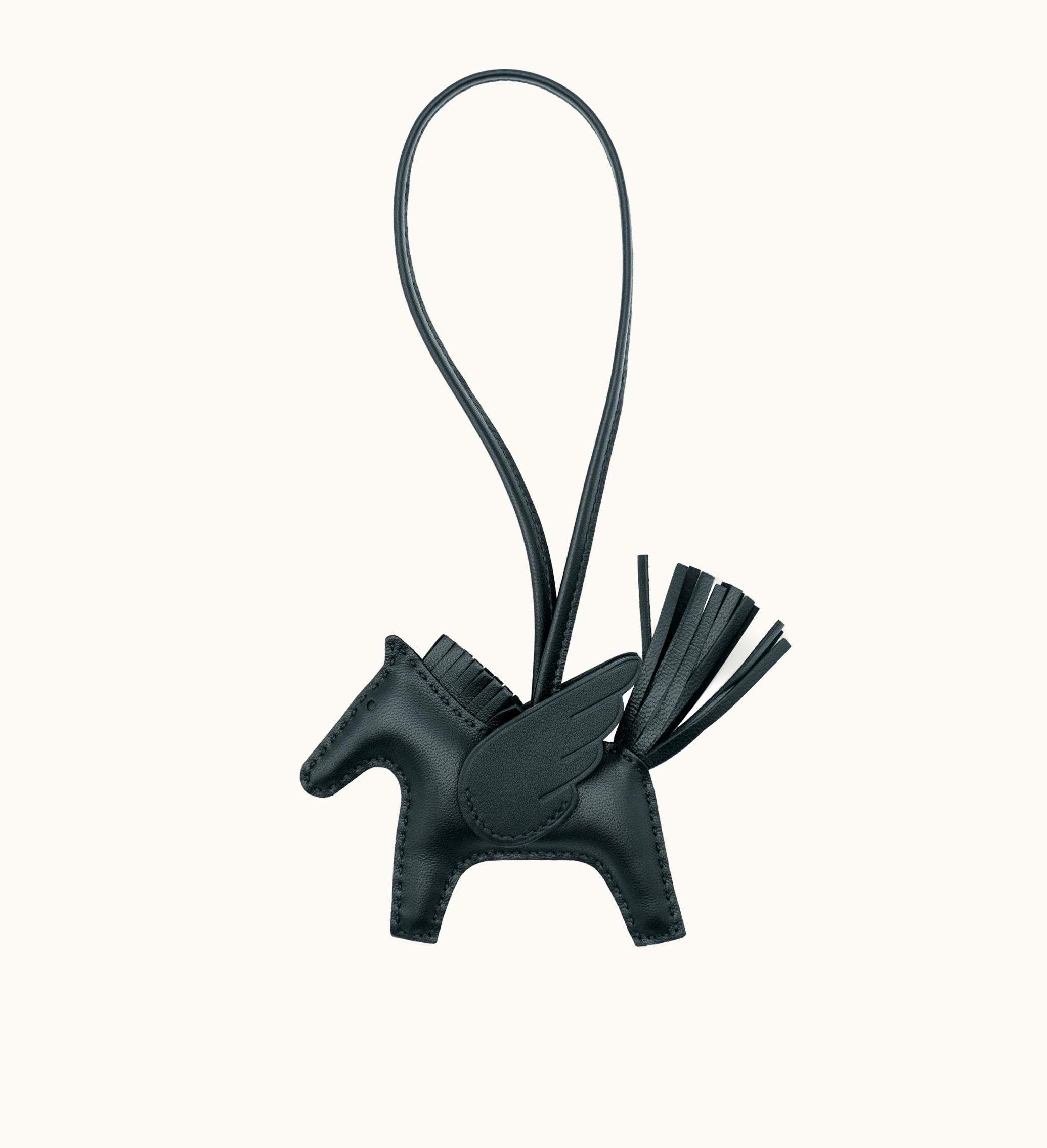 Hermès Hermès 2023 Hermès Pegase PM with GriGri Rodeo, crafted in exquisite Black Milo Lambskin and Swift leather