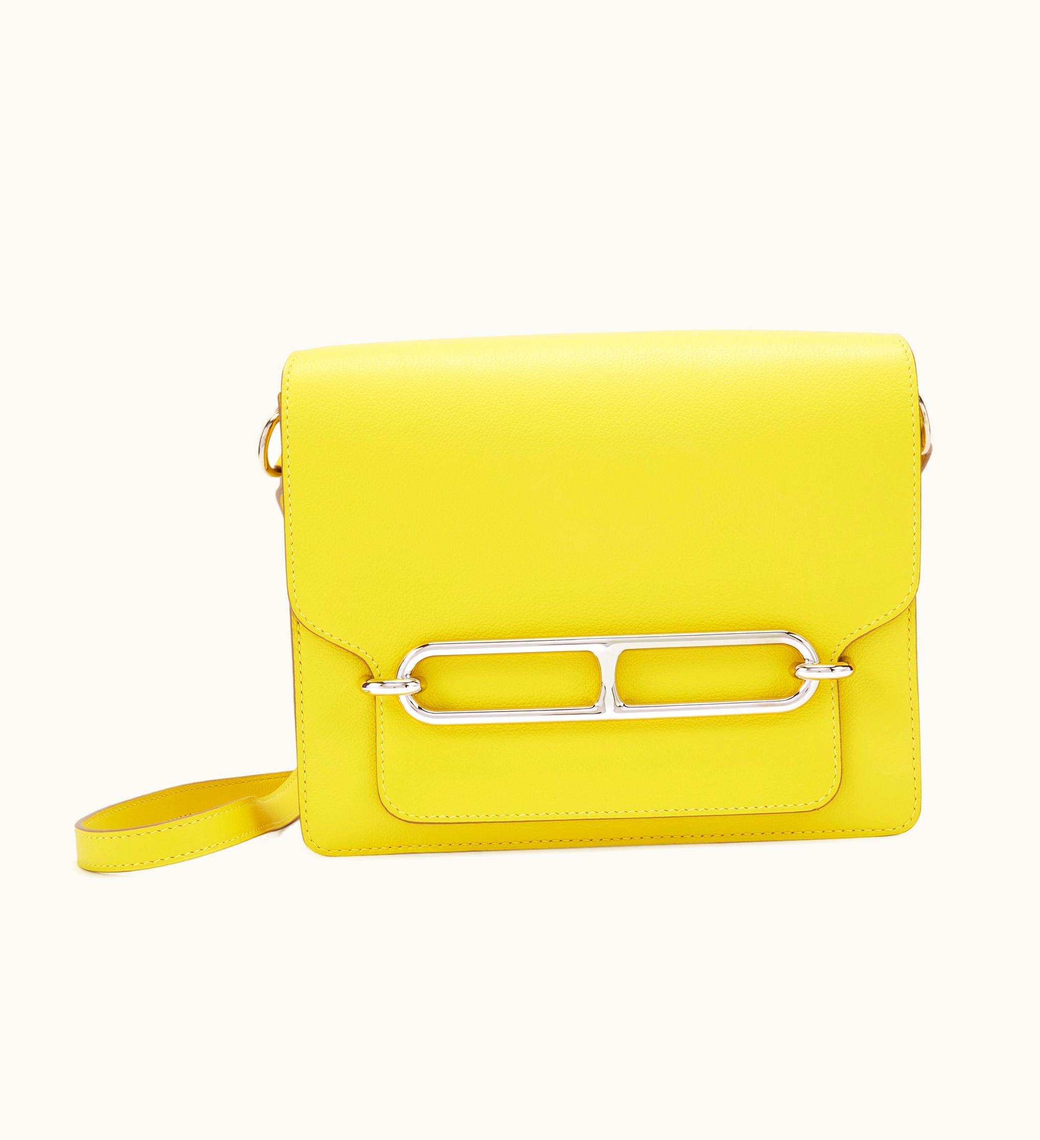 Hermès Hermès 2020 Hermès Roulis 23 in Lime Evercolor with Palladium Hardware