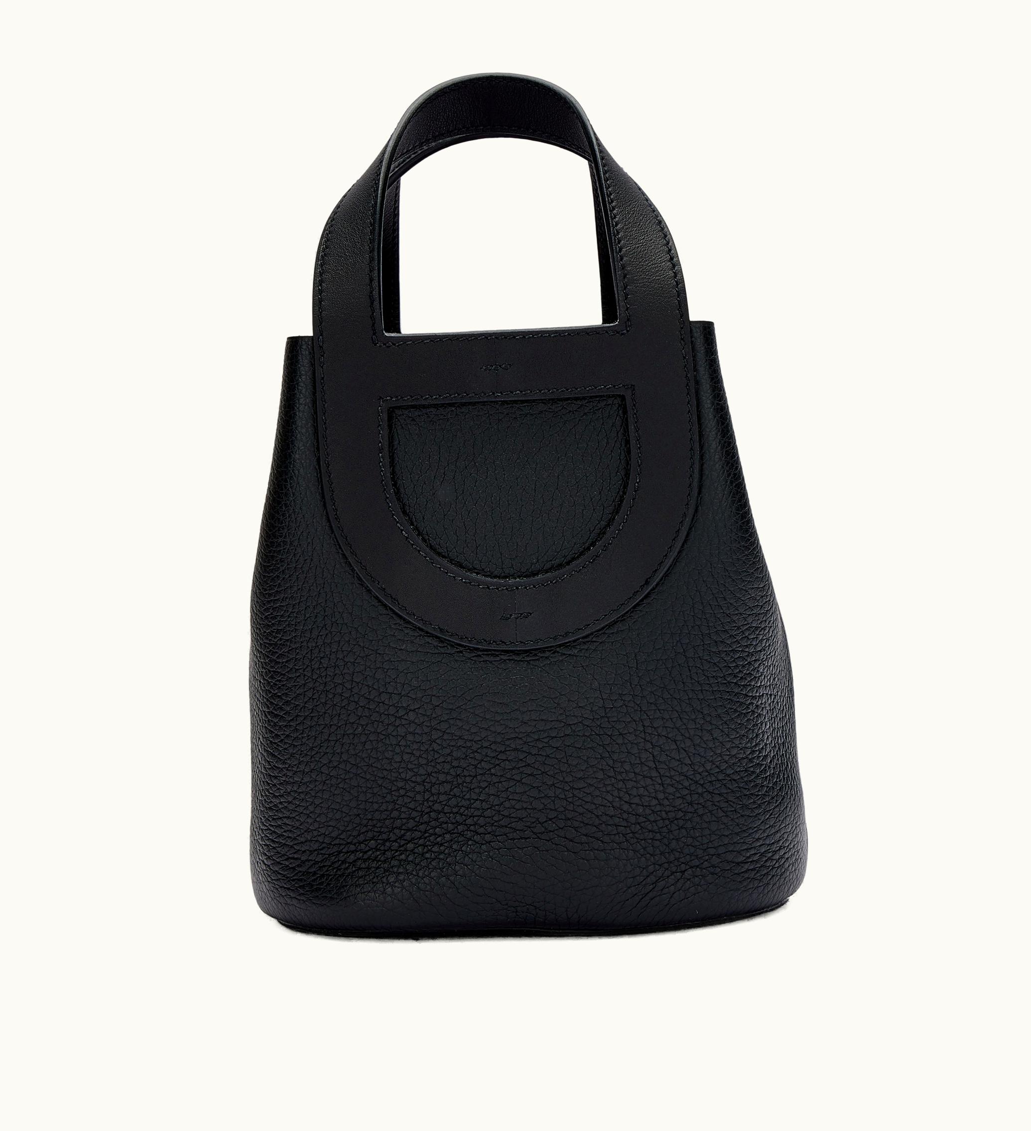 Hermès Hermès In-the-Loop 18 with Palladium Hardware in Black Clemence and Swift leather
