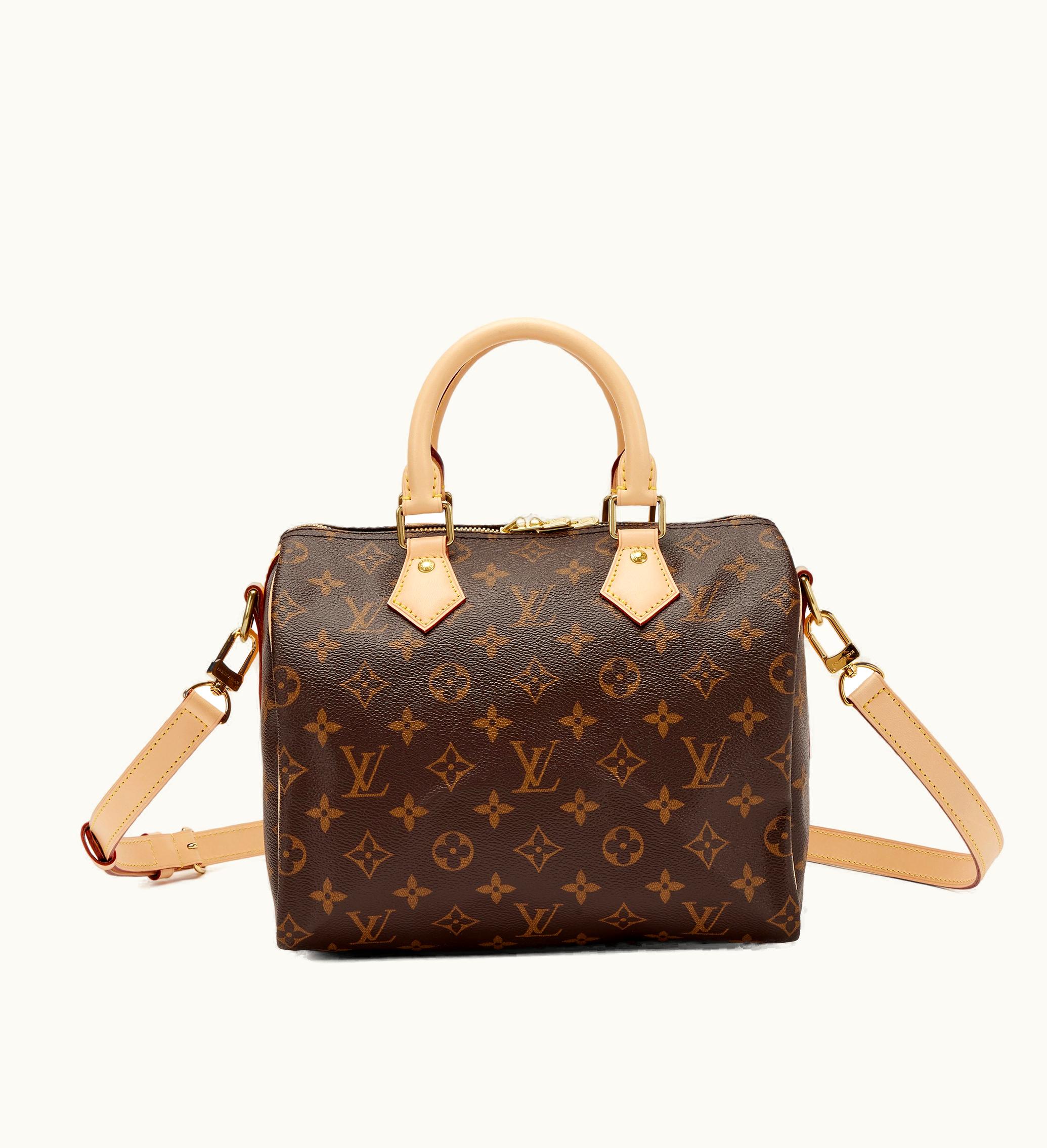 Louis Vuitton Louis Vuitton 2019 Louis Vuitton Speedy 25 Bandoulière in Gold Hardware, crafted with Ebene Monogram Coated Canvas