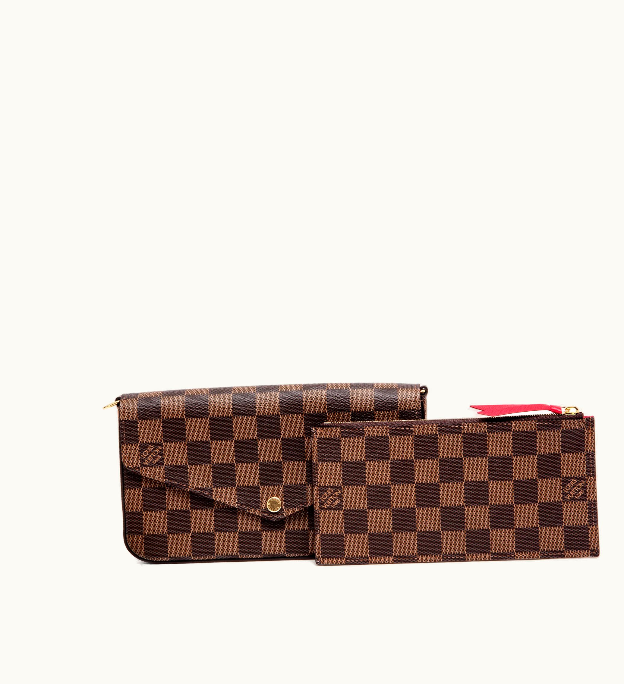 Louis Vuitton Louis Vuitton 2021 Louis Vuitton Félicie Pochette in Damier Ebene Brown with Gold Hardware