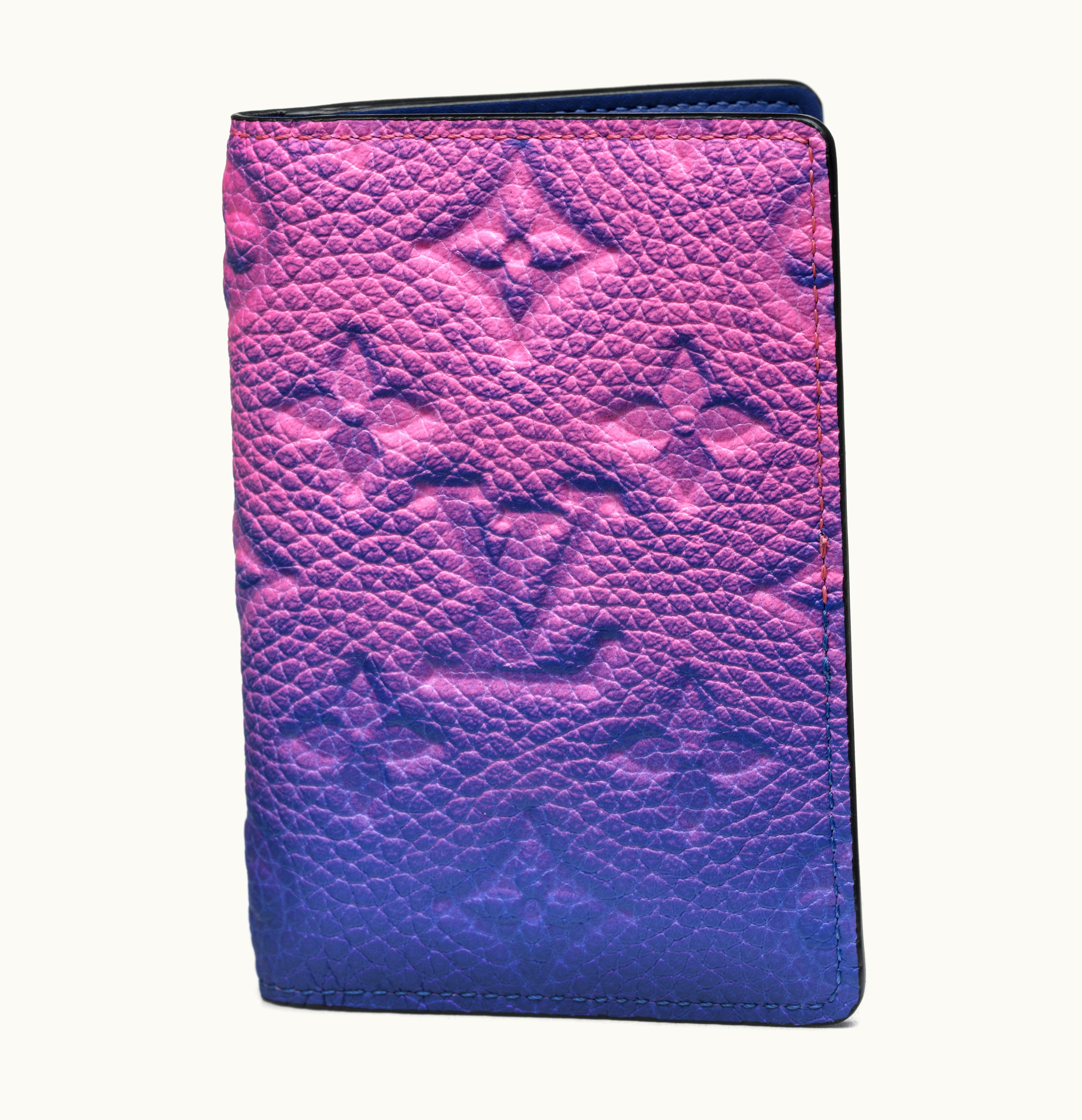 Louis Vuitton Louis Vuitton Blue and pink monogram illusion leather pocket organizer by Louis Vuitton and Virgil Abloh, released in 2022