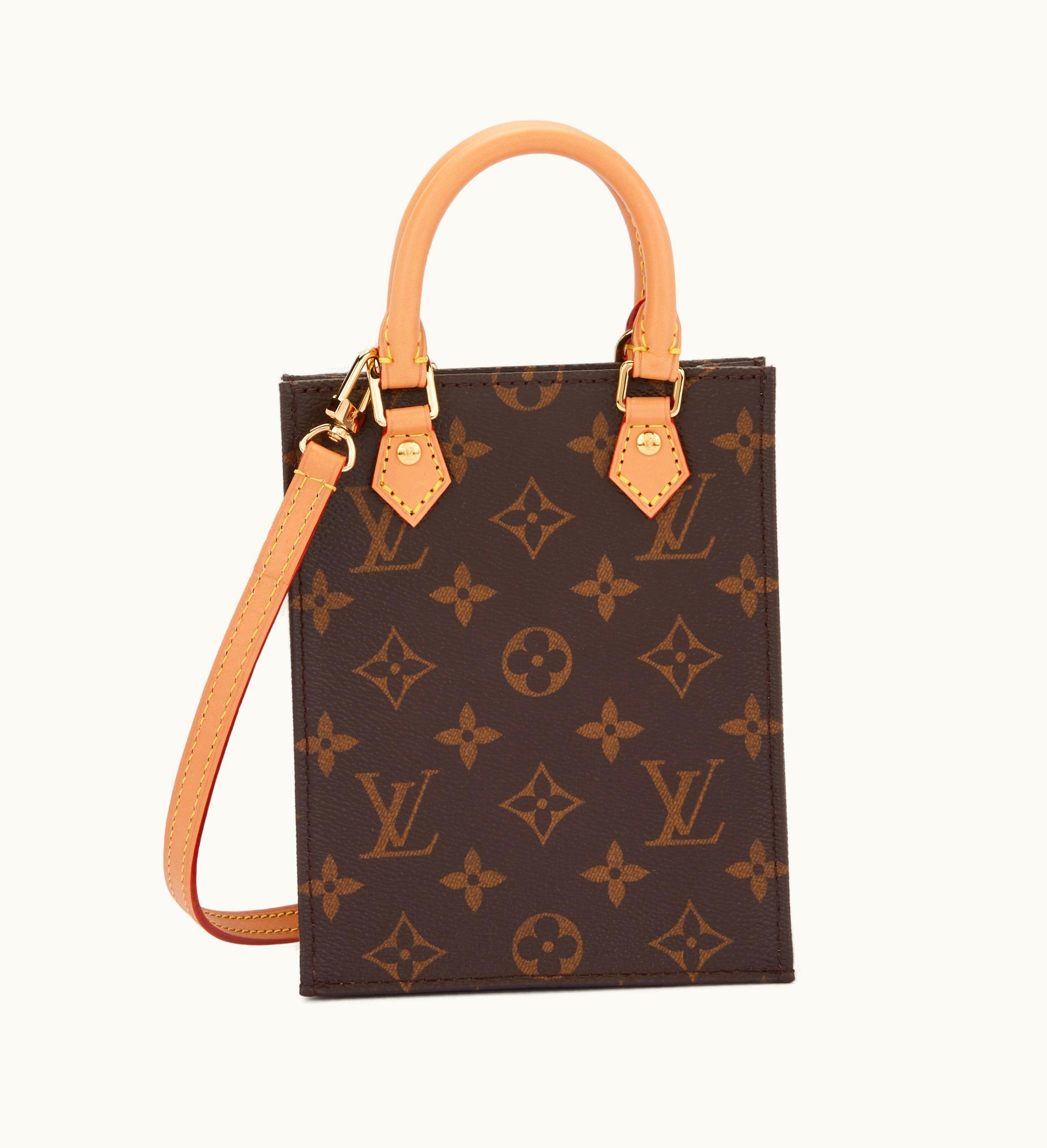 Louis Vuitton Louis Vuitton 2020 Louis Vuitton Ebene Monogram Coated Canvas Petit Sac Plat Gold Hardware