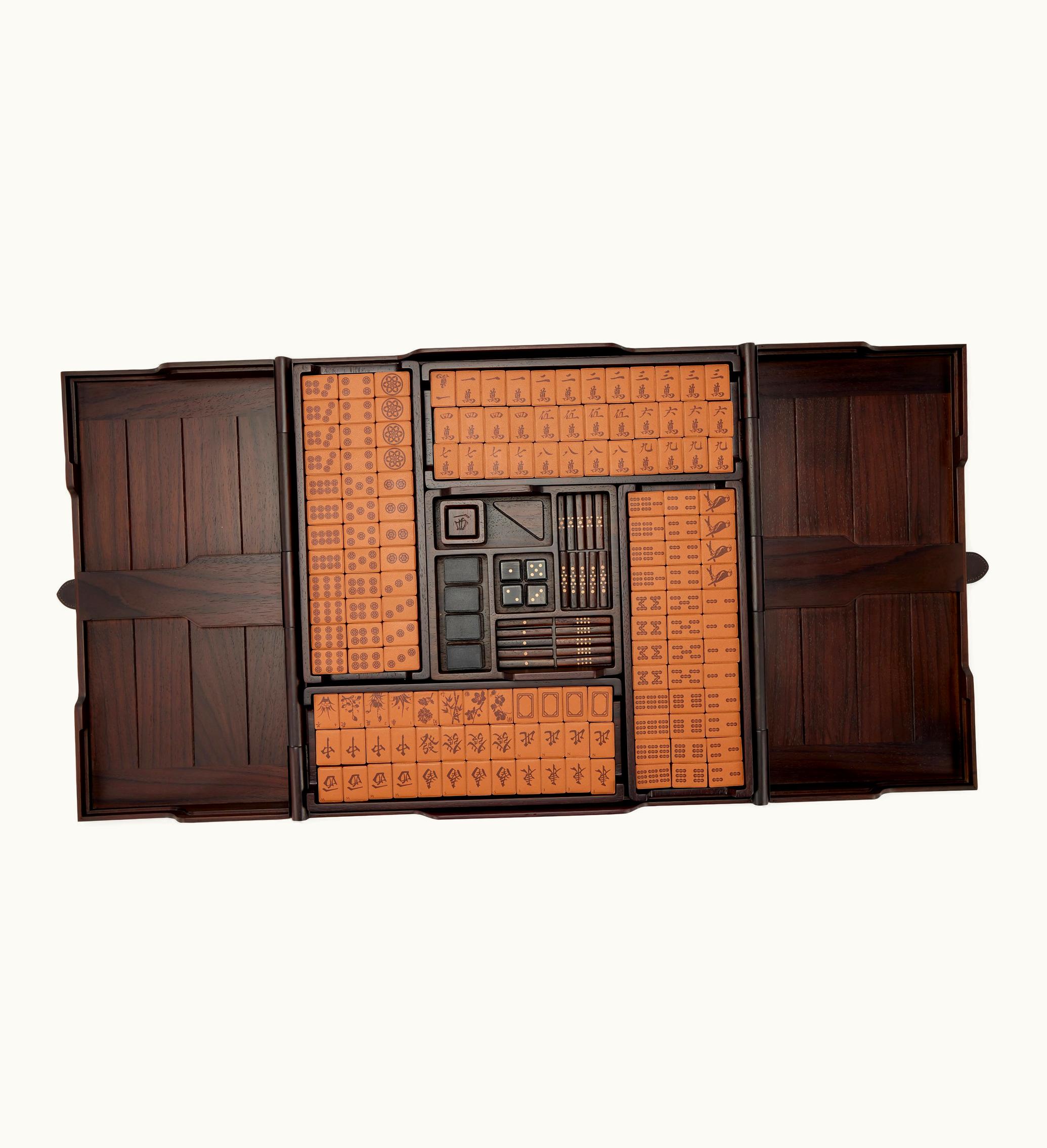 Hermès Hermès Palissander Rosewood and Swift Mahjong Set in Ébène and Helios