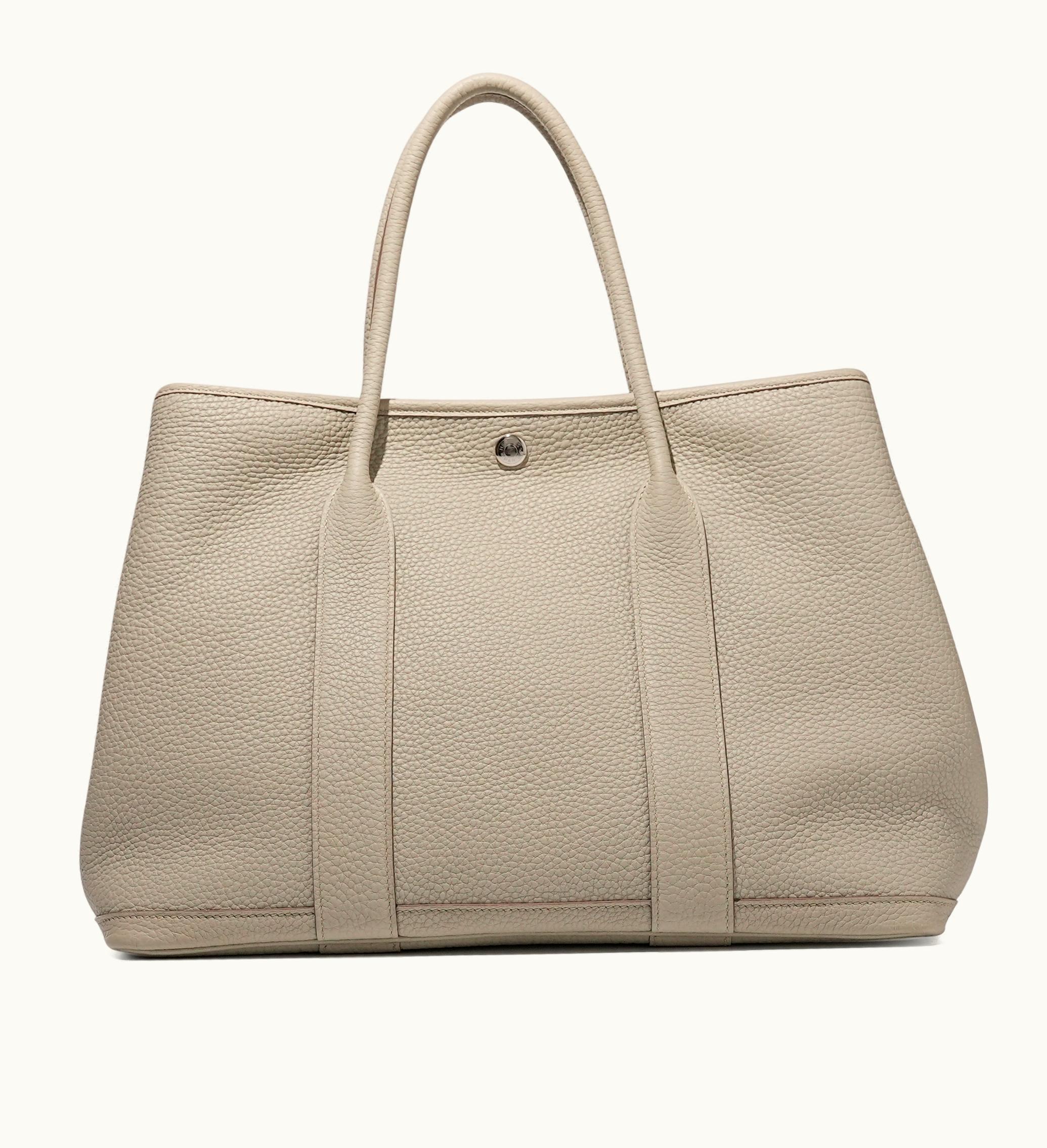 Hermès Hermès 2020 Hermès Garden Party 36 PM Beton Negonda with Palladium Hardware