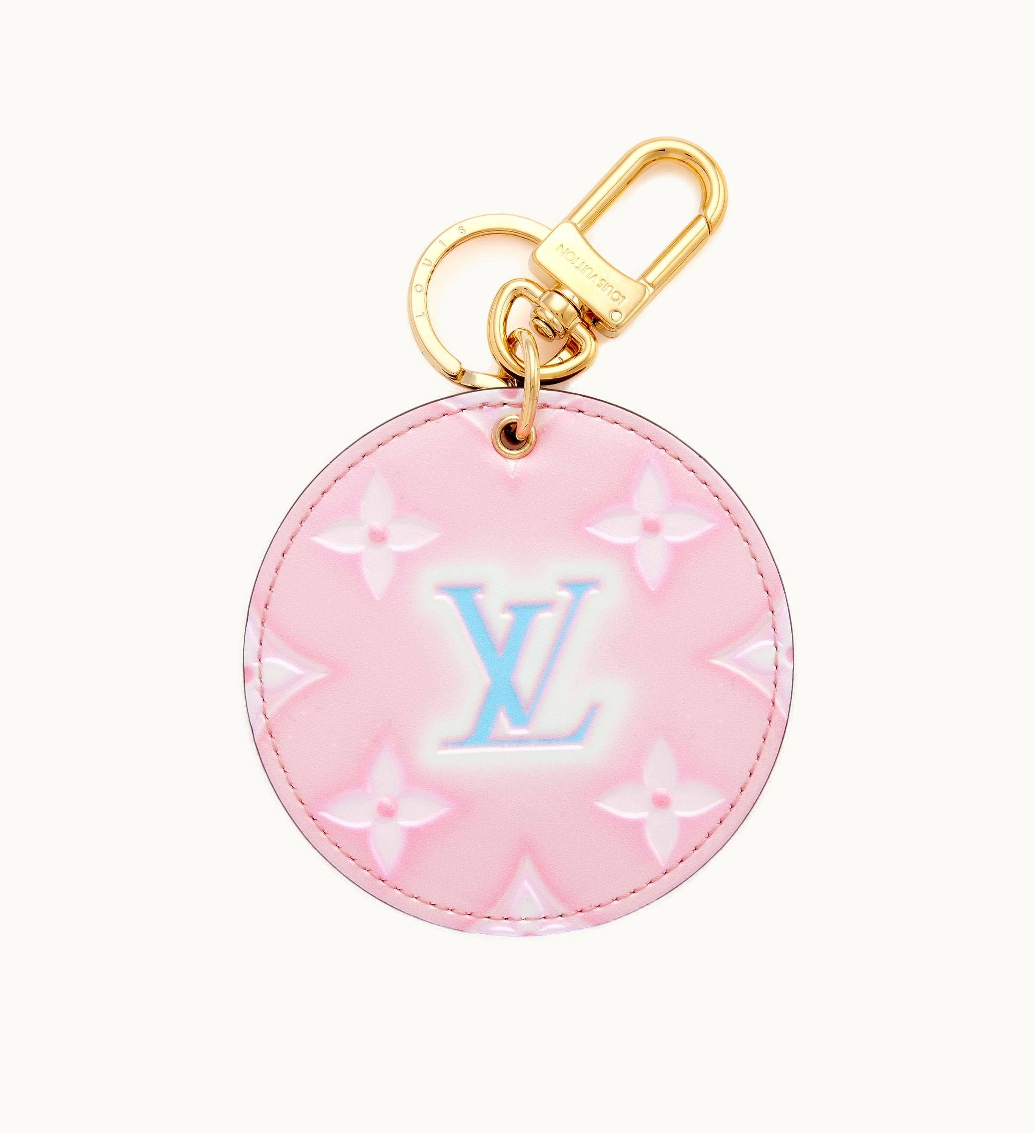 Louis Vuitton Louis Vuitton Rose Clair Monogram Illustre Vernis Leather Bag Charm by Louis Vuitton with Gold Hardware, 2022 Valentine’s Day Edition