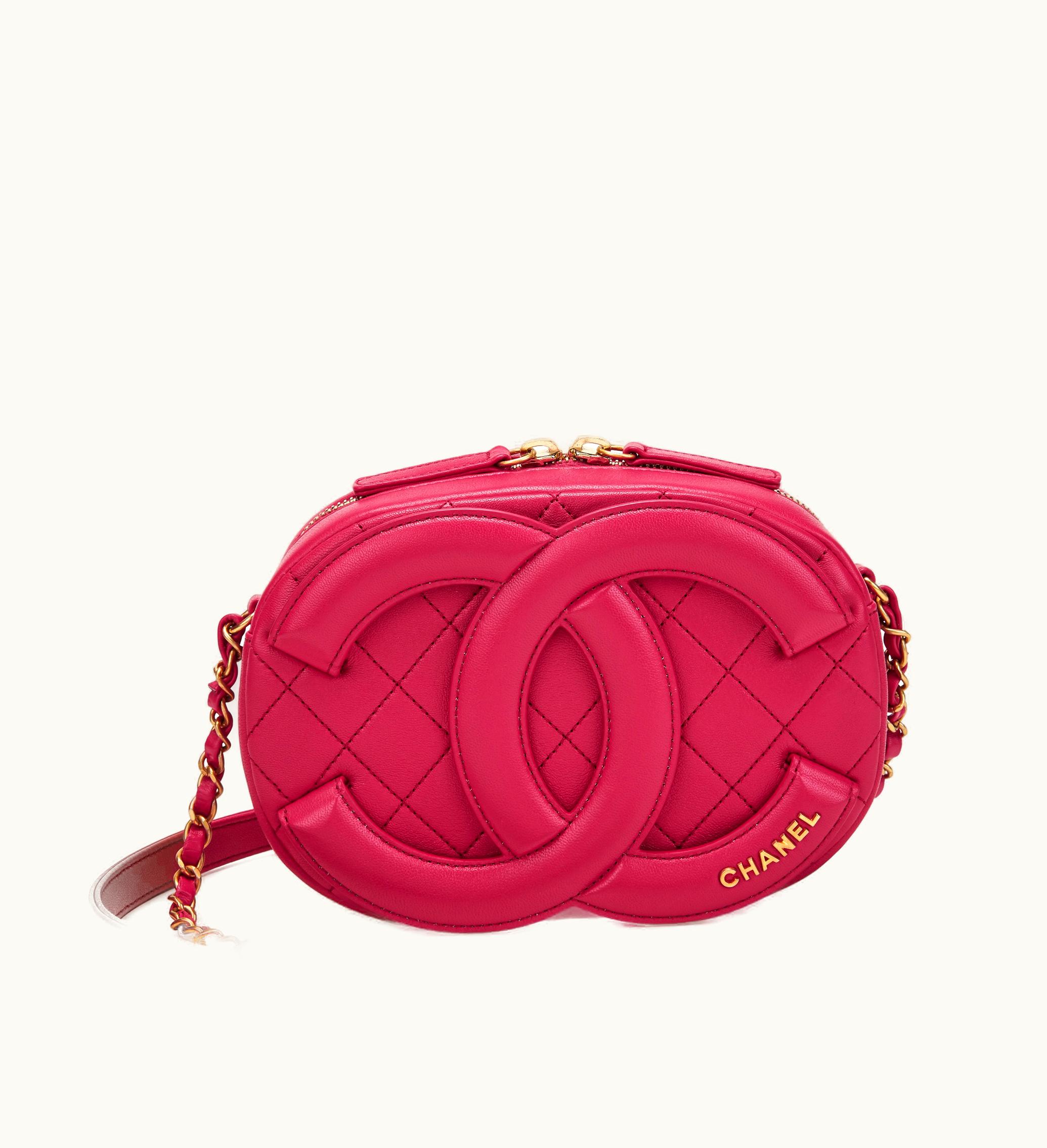 Chanel Chanel Coco Midnight Quilted Lambskin Camera Bag with Gold Hardware in Pink, 2020 Edition