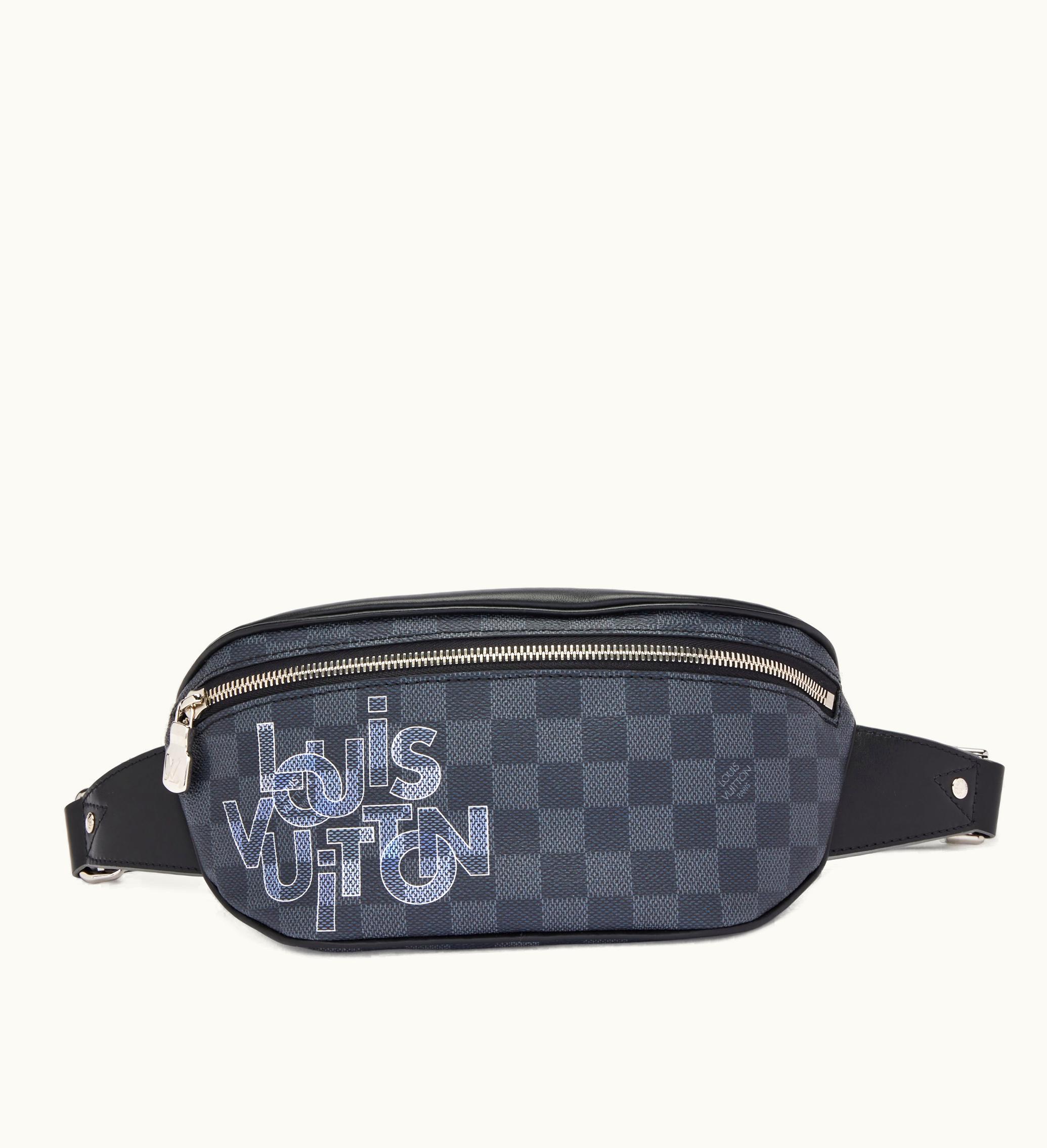 Louis Vuitton Louis Vuitton Virgil Abloh Black and Damier Graphite Coated Canvas and Calfskin Campus Bum Bag Silver Hardware, 2019