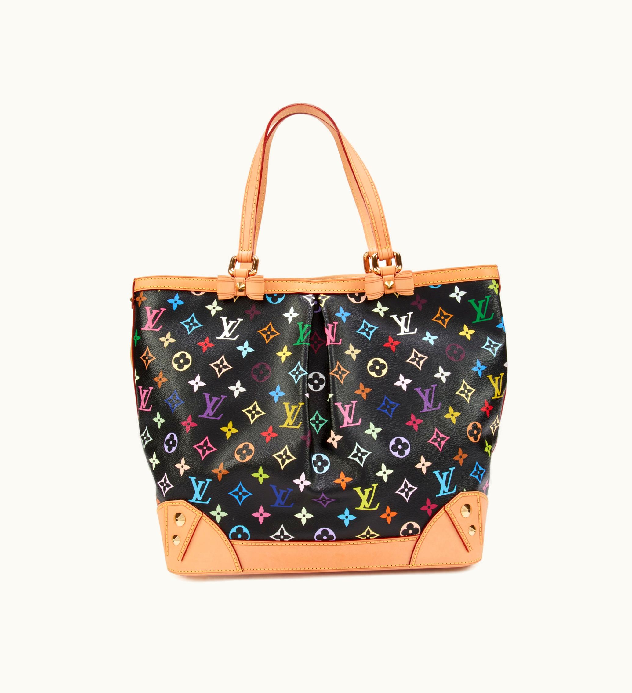 Louis Vuitton Louis Vuitton Black Multicolore Monogram Coated Canvas Sharleen MM Gold Hardware by Louis Vuitton x Takashi Murakami, circa 2011