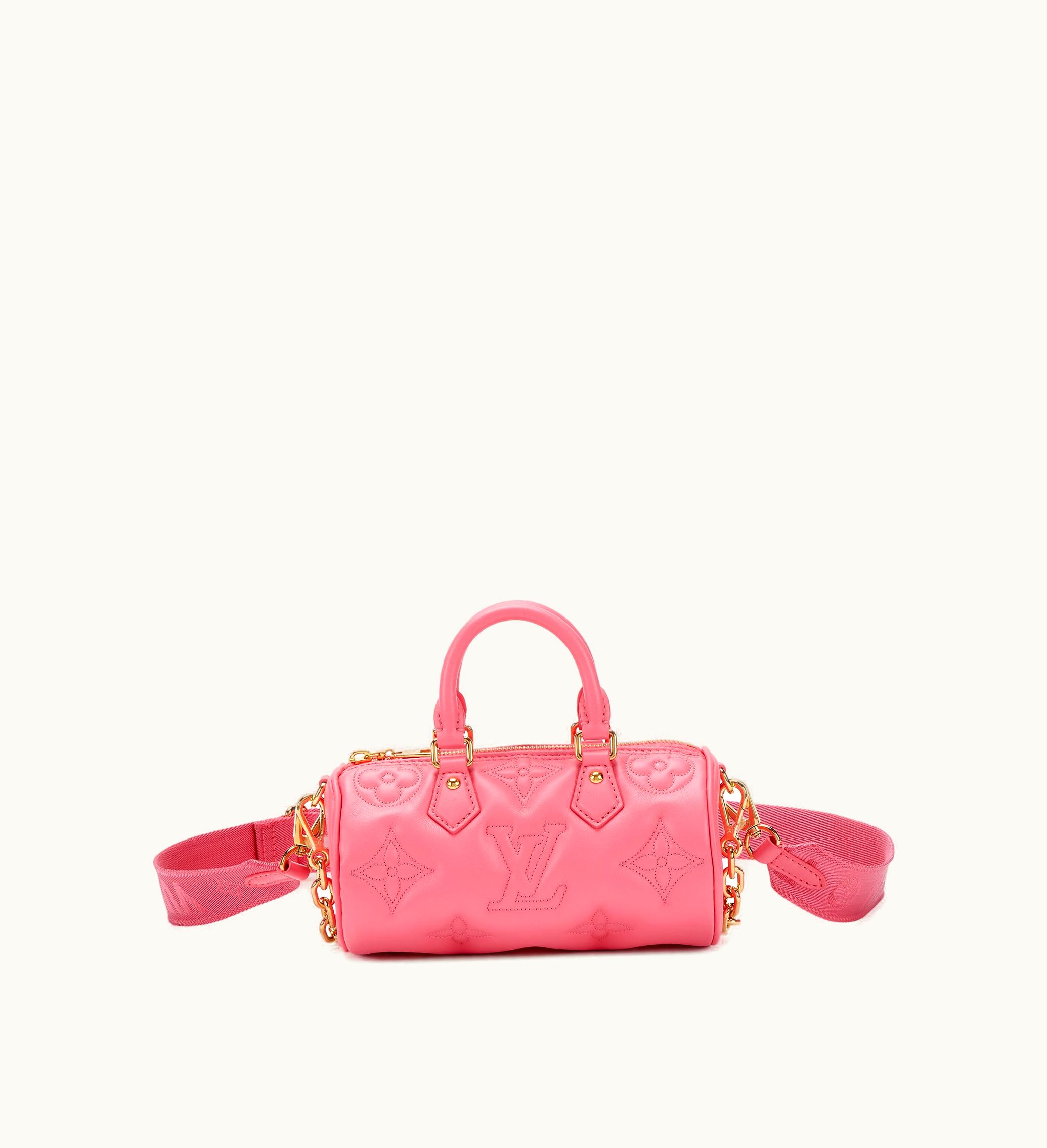 Louis Vuitton Louis Vuitton Quilted Monogram Calfskin Bubblegram Papillon BB with Gold Hardware by Louis Vuitton in a stunning shade of Pink, coming in 2022