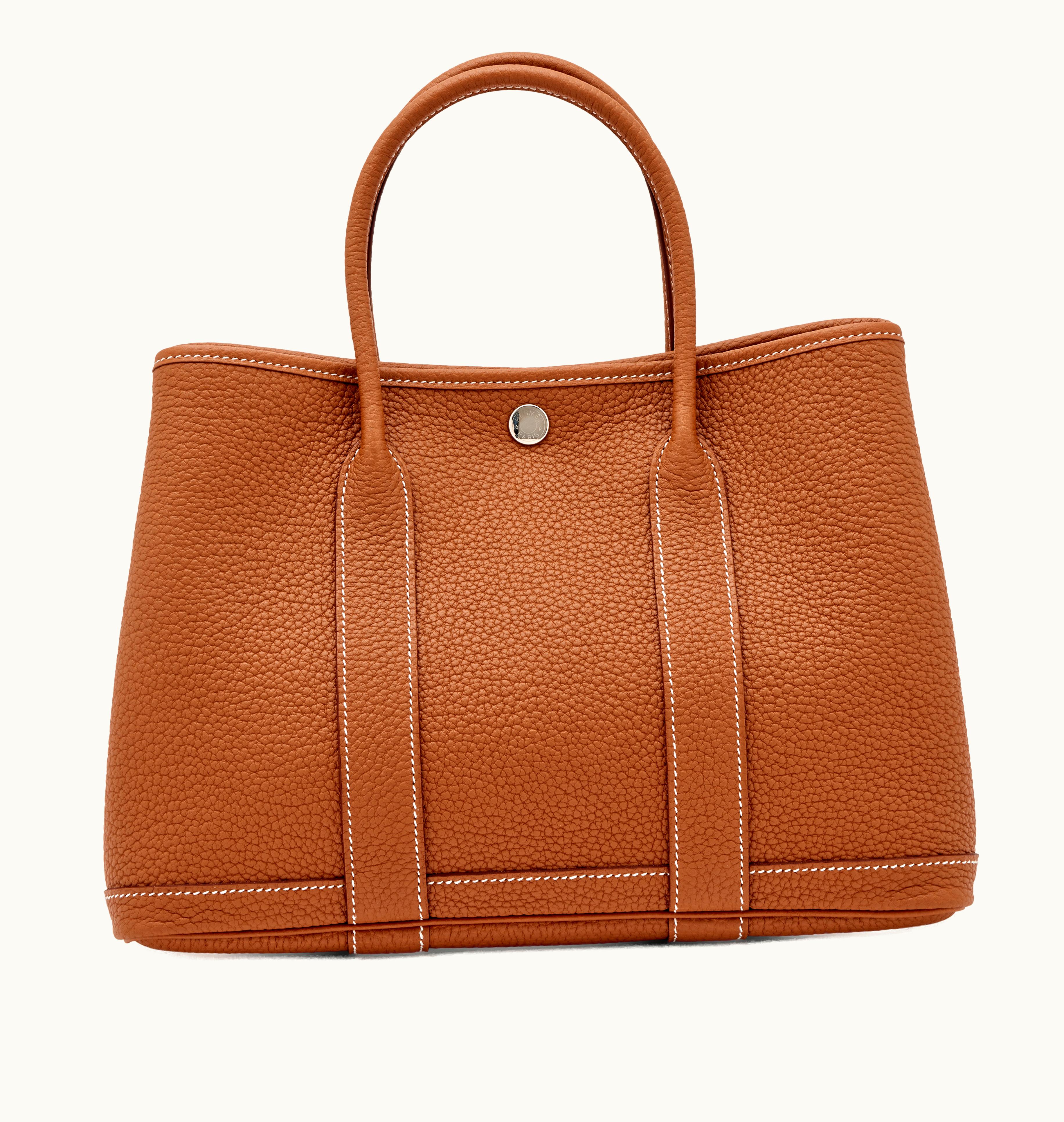 Hermès Hermès 2023 Hermès Garden Party 30 TPM with Palladium Hardware in Gold Negonda