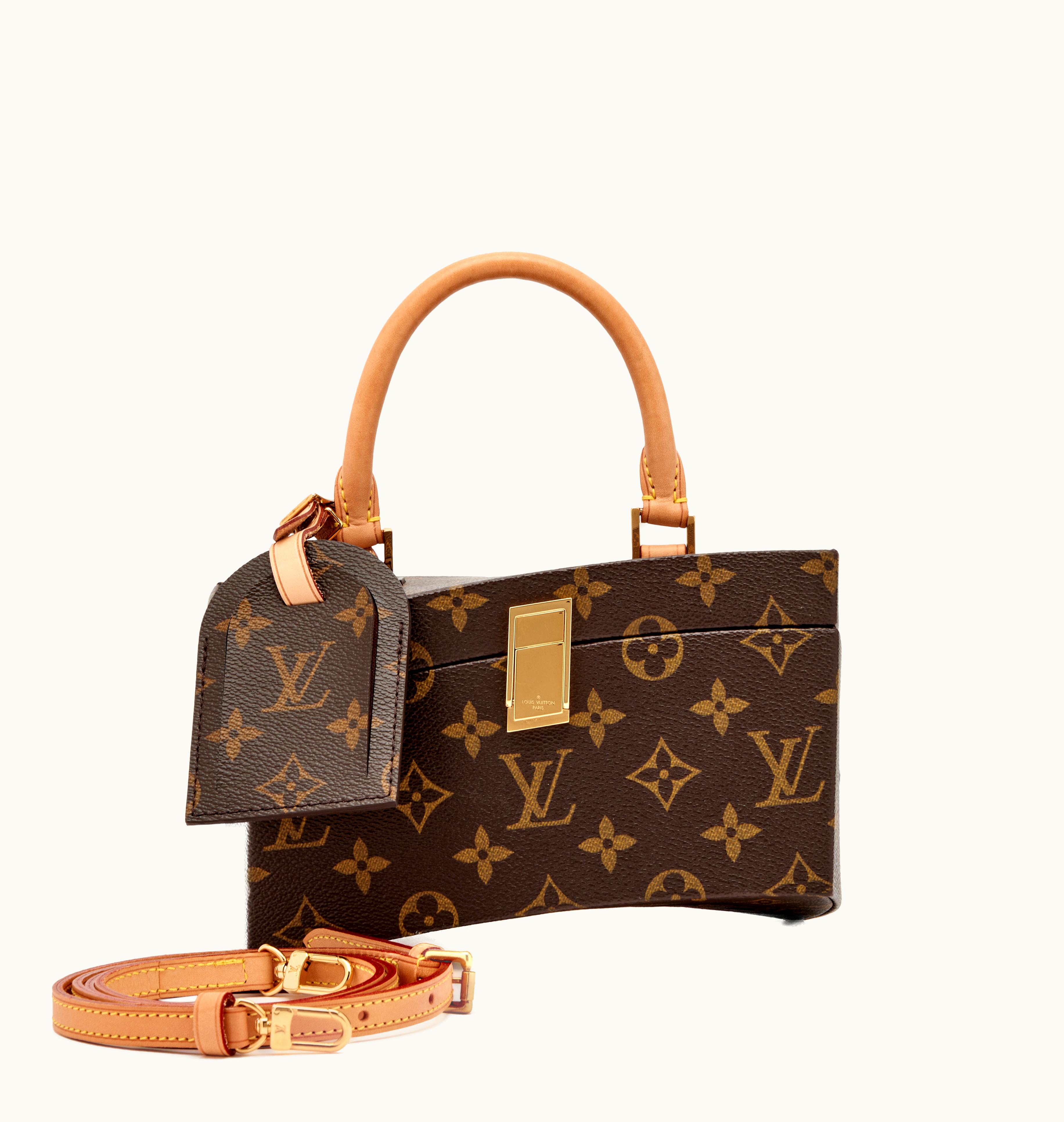 Louis Vuitton Louis Vuitton Brown Monogram Coated Canvas Iconoclasts Frank Gehry Twisted Box Gold Hardware, 2014