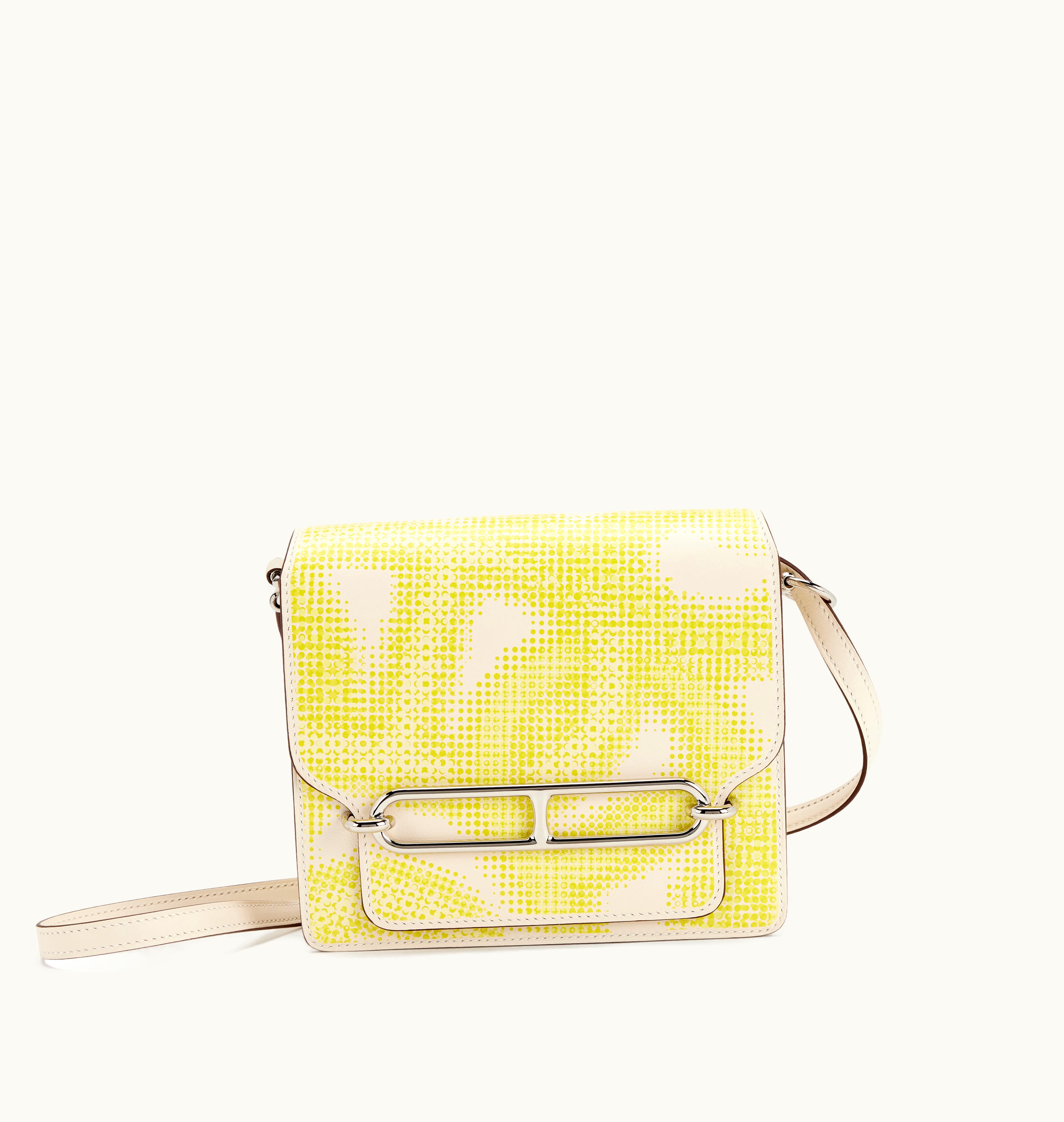 Hermès Hermès Nata Printed Swift Mini Roulis 18 Circuit 24 Faubourg Palladium Hardware, 2021 edition