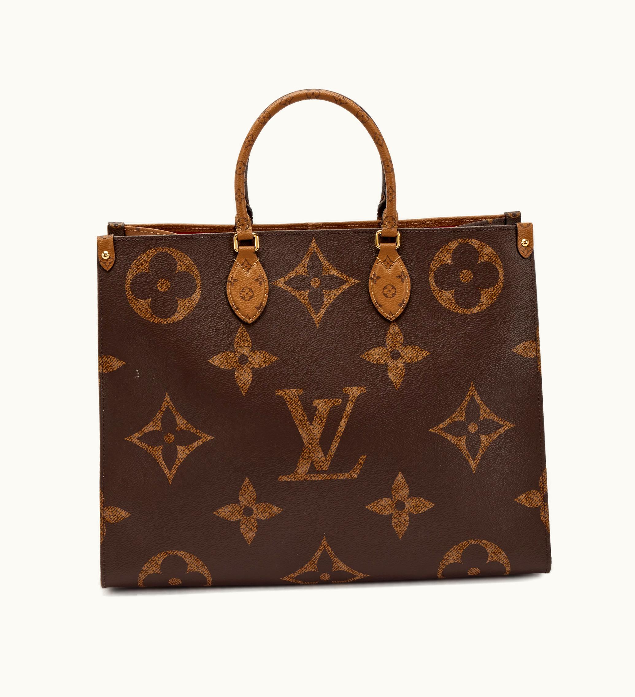 Louis Vuitton Louis Vuitton Brown Giant Reverse Monogram Coated Canvas OnTheGo GM Gold Hardware, 2020