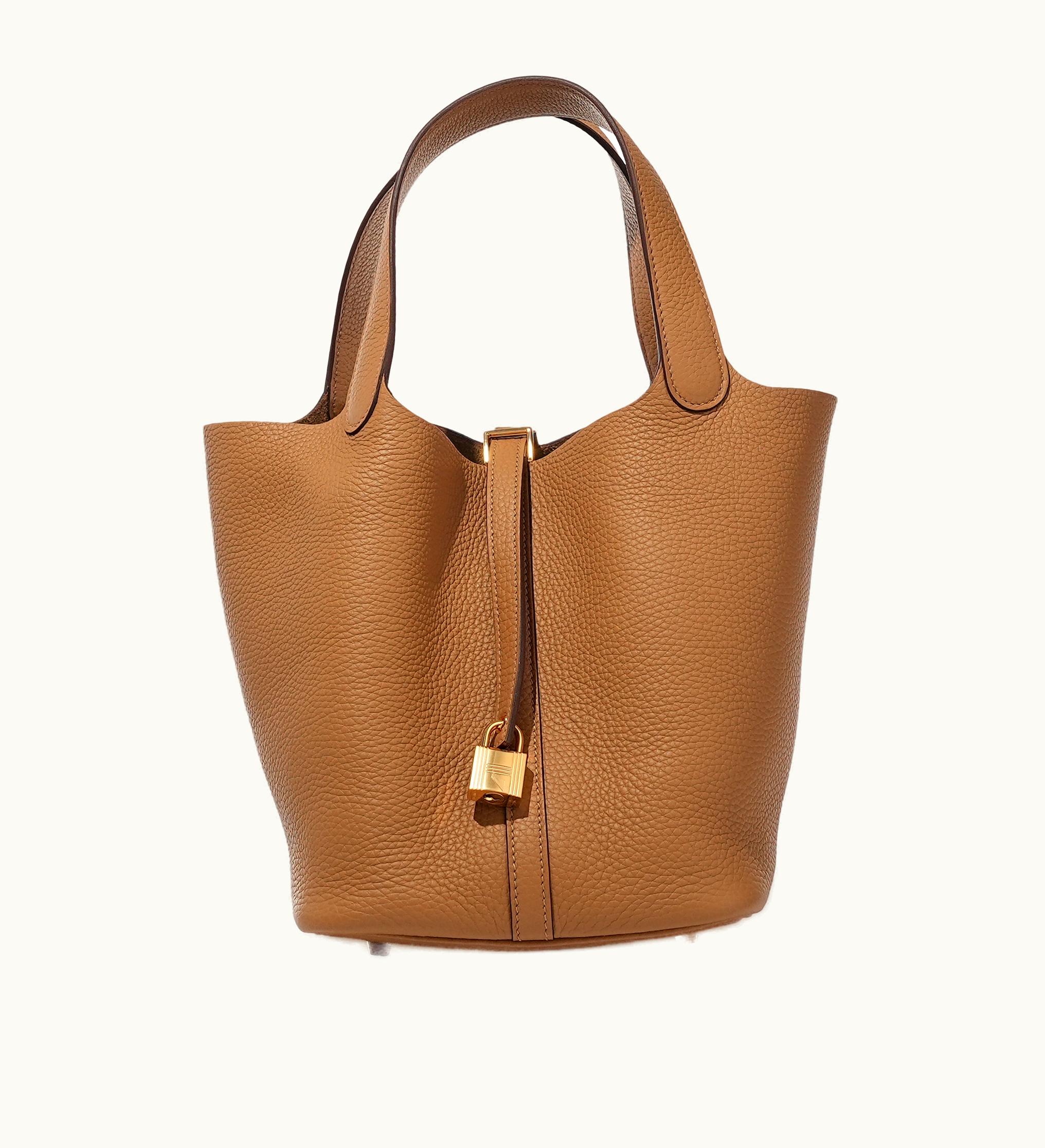 Hermès Hermès Biscuit Clemence Picotin Lock 22 Gold Hardware, 2023