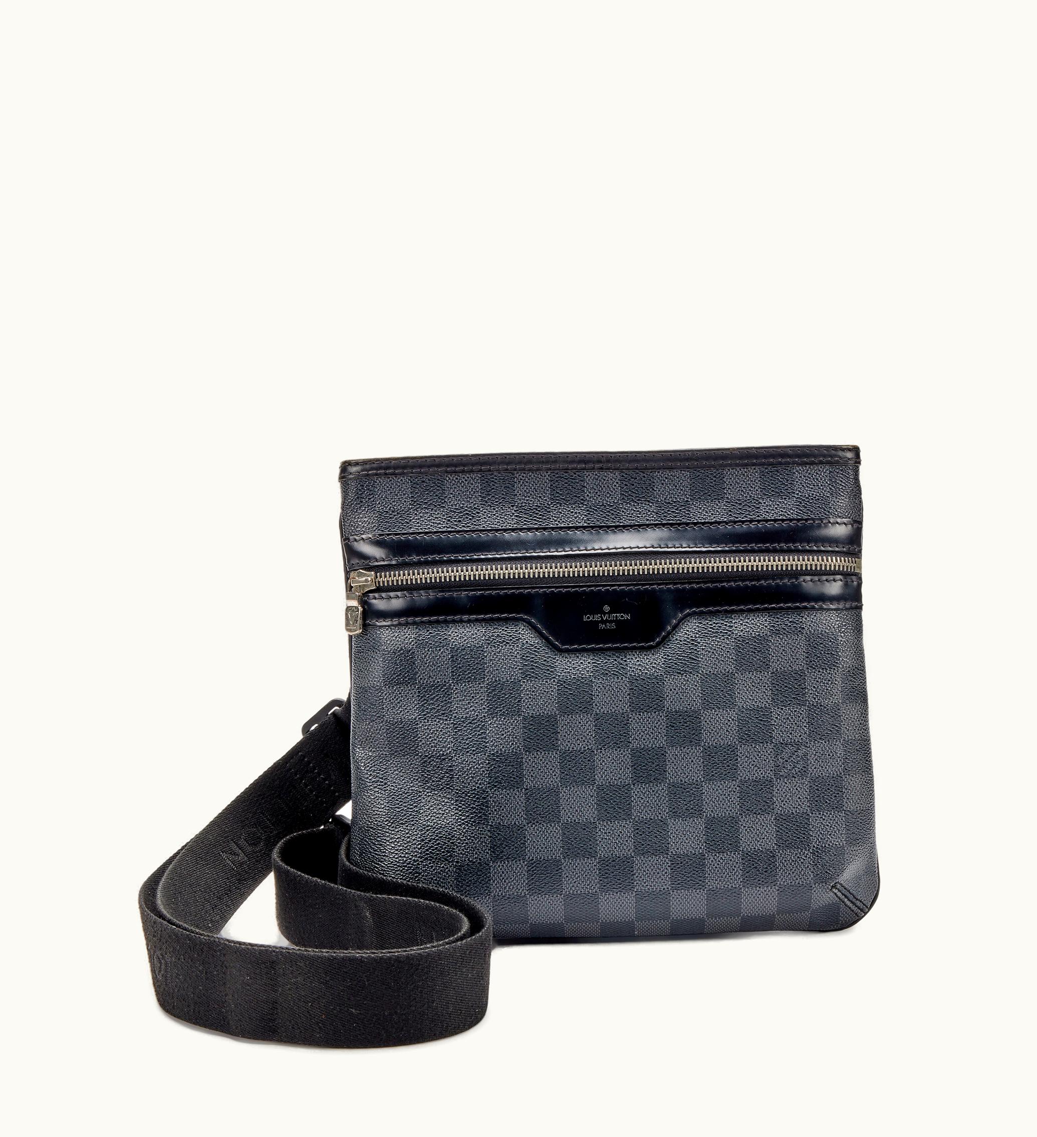 Louis Vuitton Louis Vuitton Gray Damier Graphite Coated Canvas Thomas Bag with Silver Hardware by Louis Vuitton, circa 2009