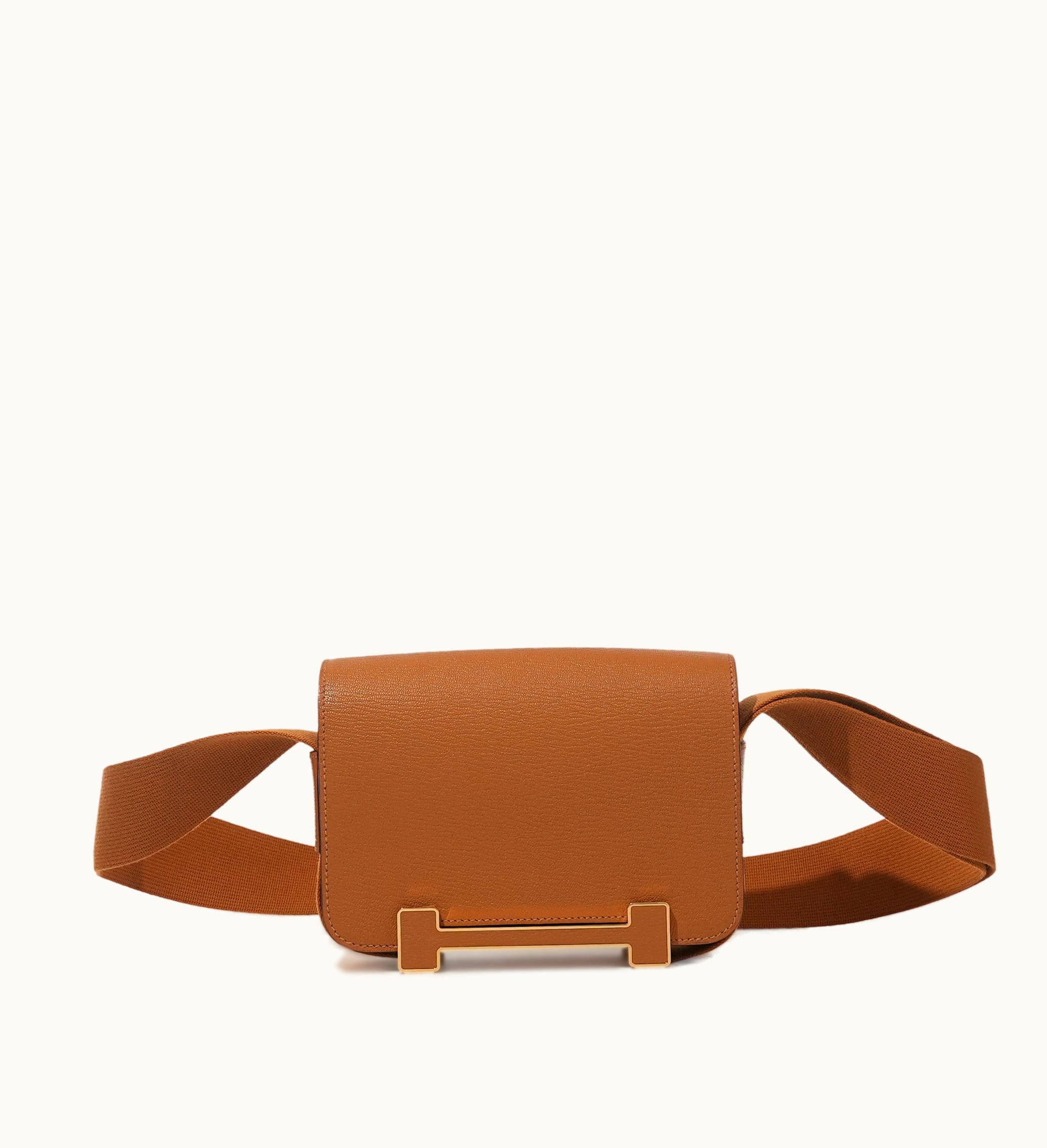 Hermès Hermès 2023 Hermès Gold Hardware Geta, made with Caramel Mysore Goat leather