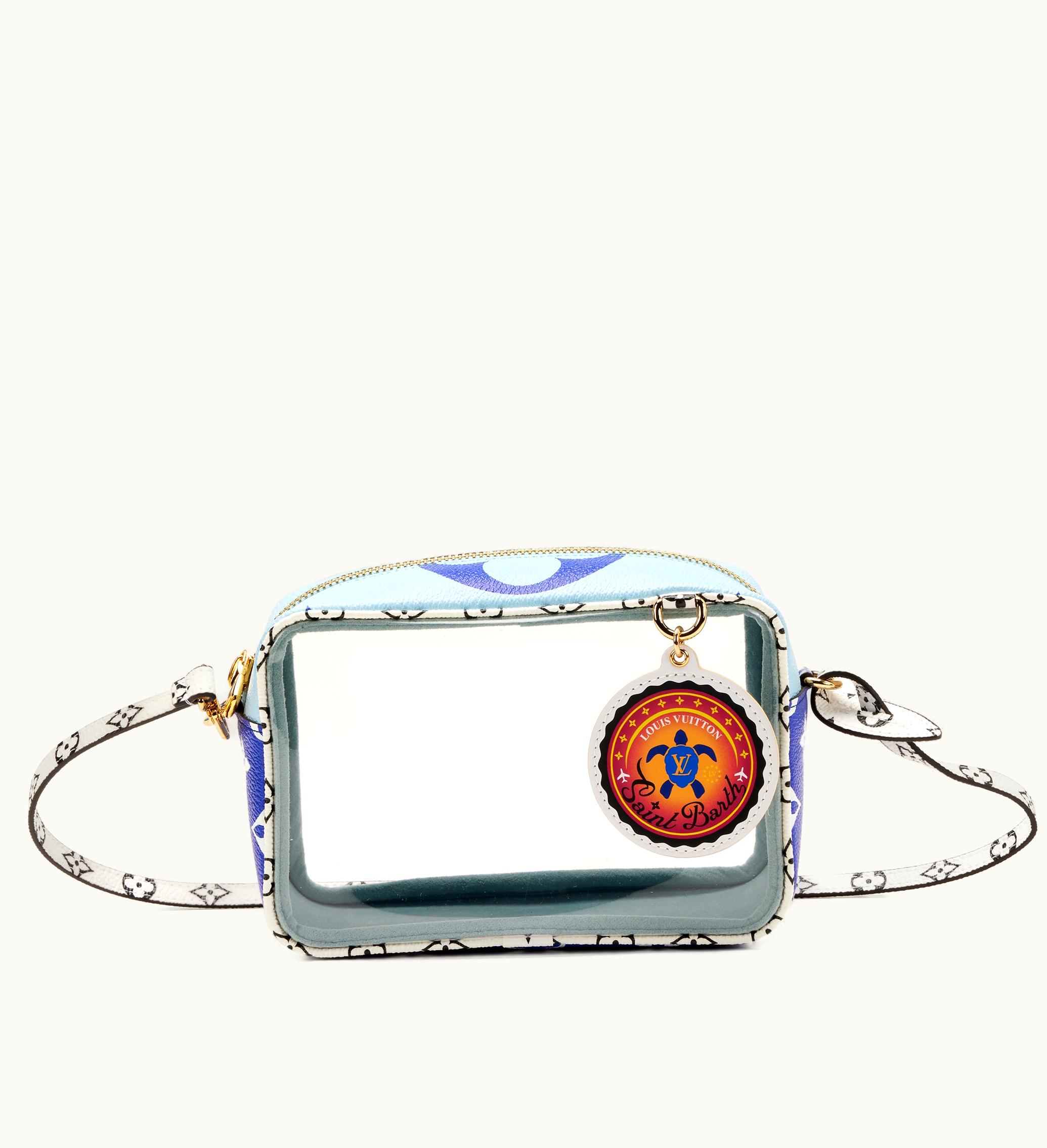 Louis Vuitton Louis Vuitton Blue Giant Monogram Coated Canvas and PVC Saint Barth Beach Pouch Gold Hardware, 2019