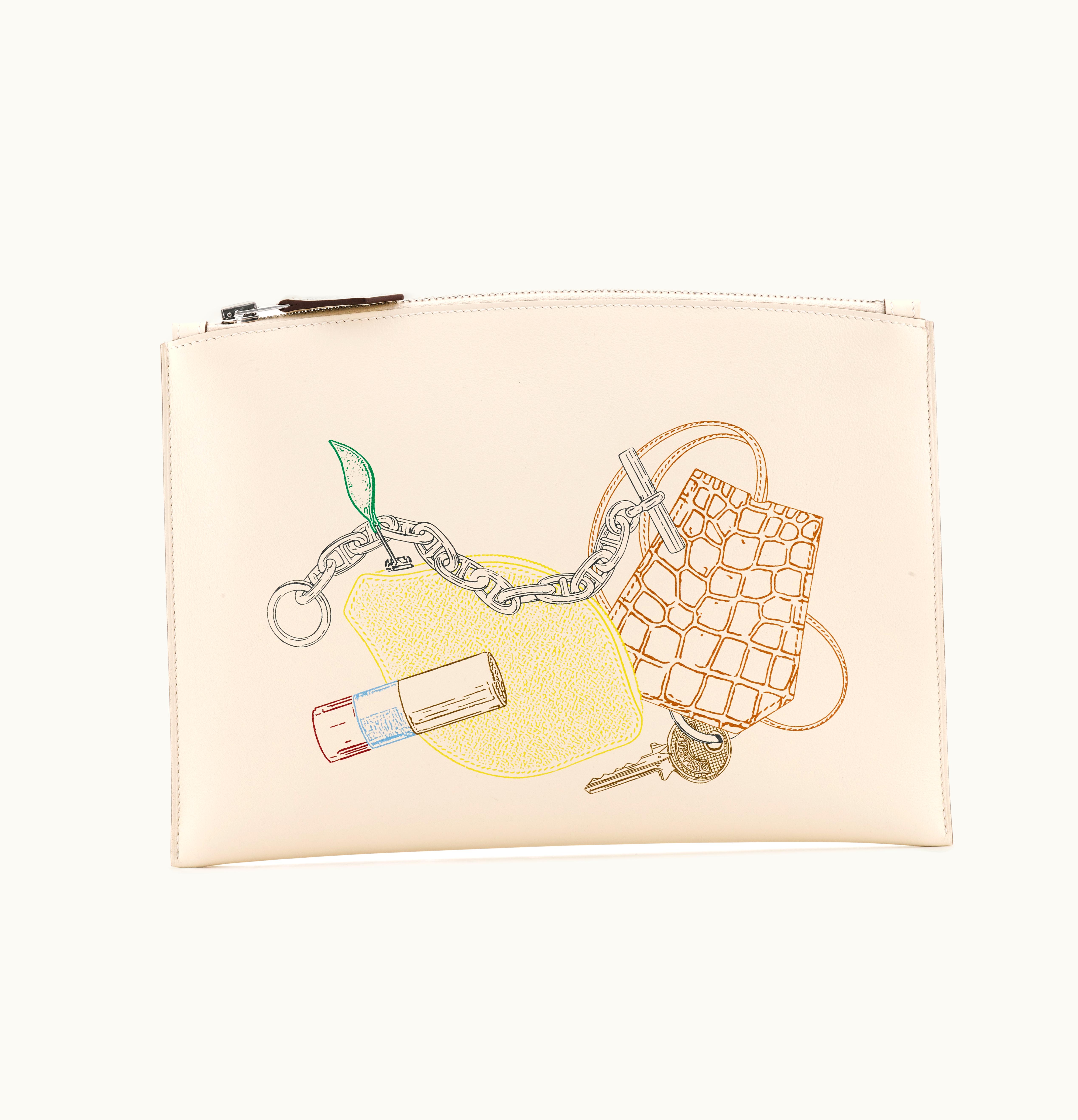 Hermès Hermès Nata Smooth Bazar In & Out Pouch PM Palladium Hardware, 2022 edition