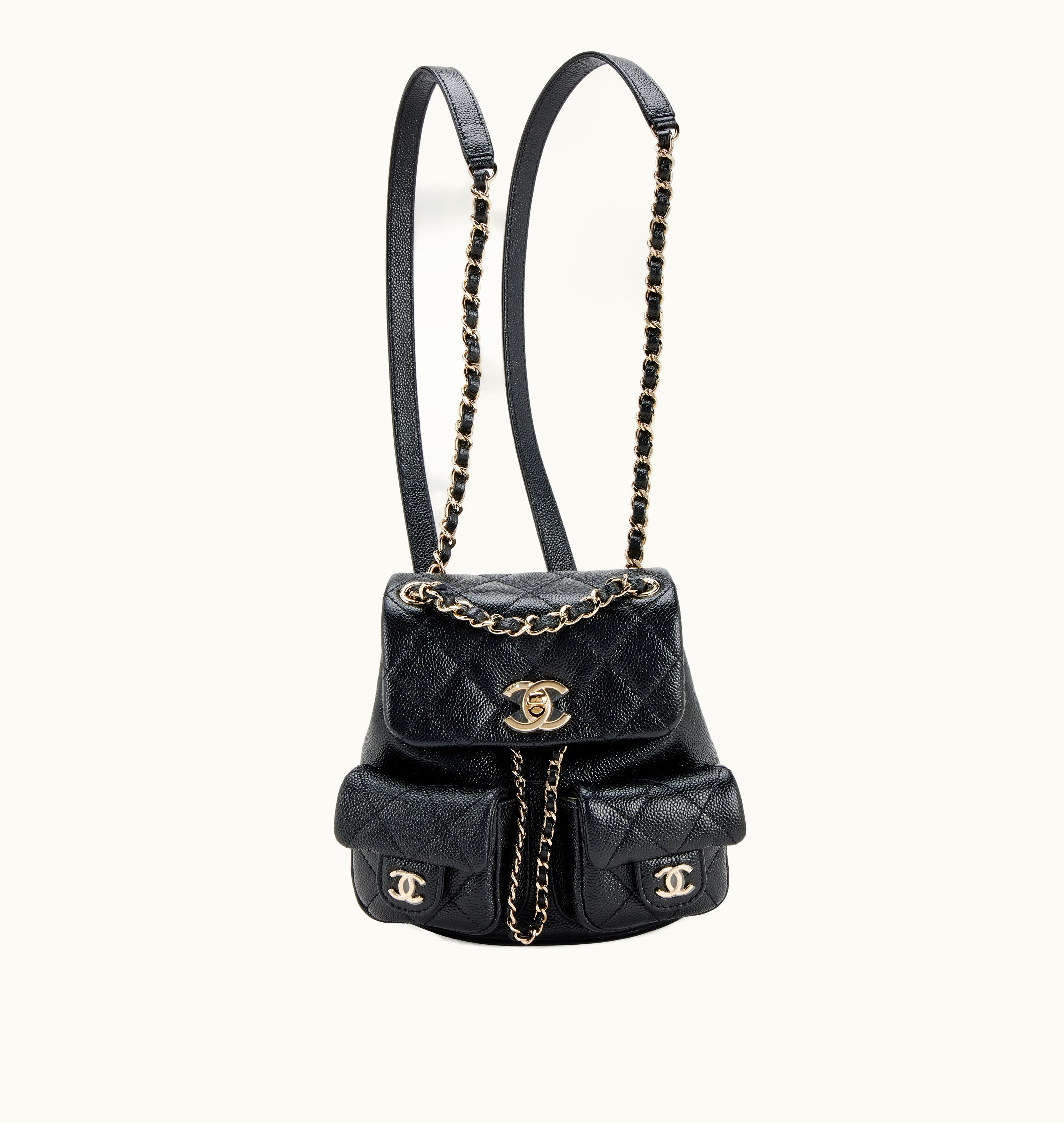 Chanel Chanel 2023 Chanel Small Duma Backpack in Black Caviar with Gold Hardware