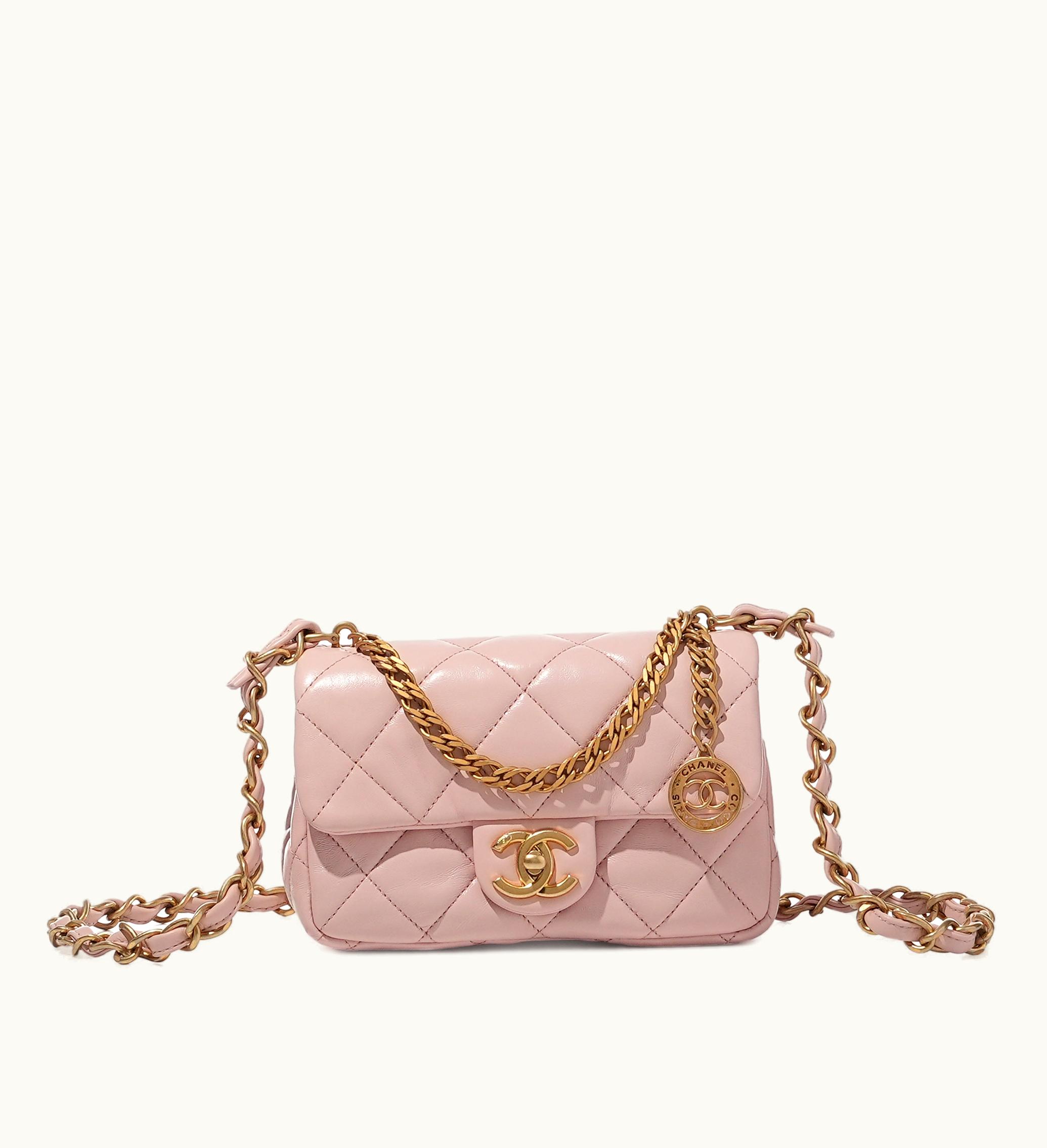 Chanel Chanel Light Pink Quilted Lambskin Mini Flap Bag Gold Hardware, 2023