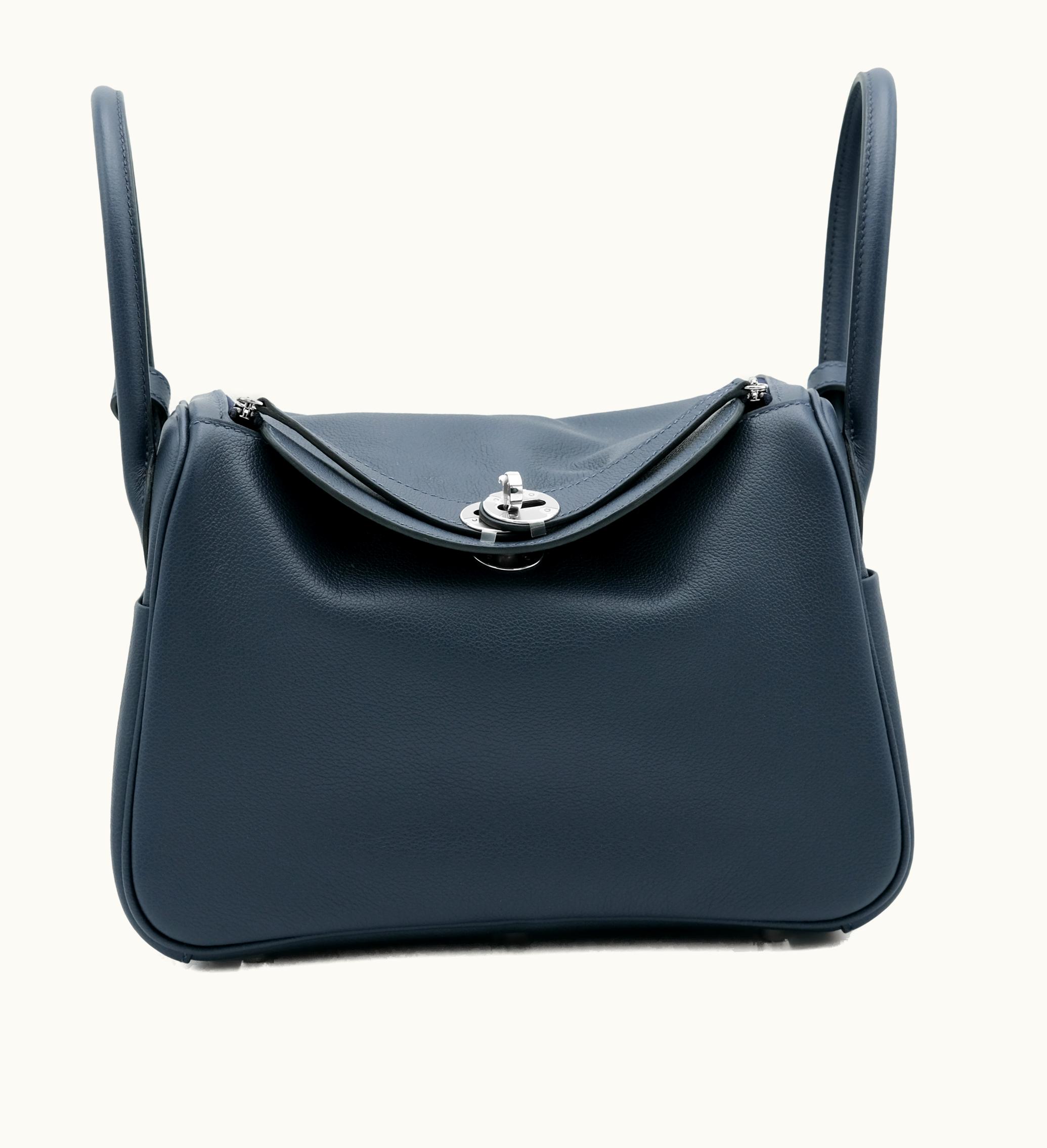 Hermès Hermès Midnight Blue Evercolor Lindy 26 Palladium Hardware, 2022