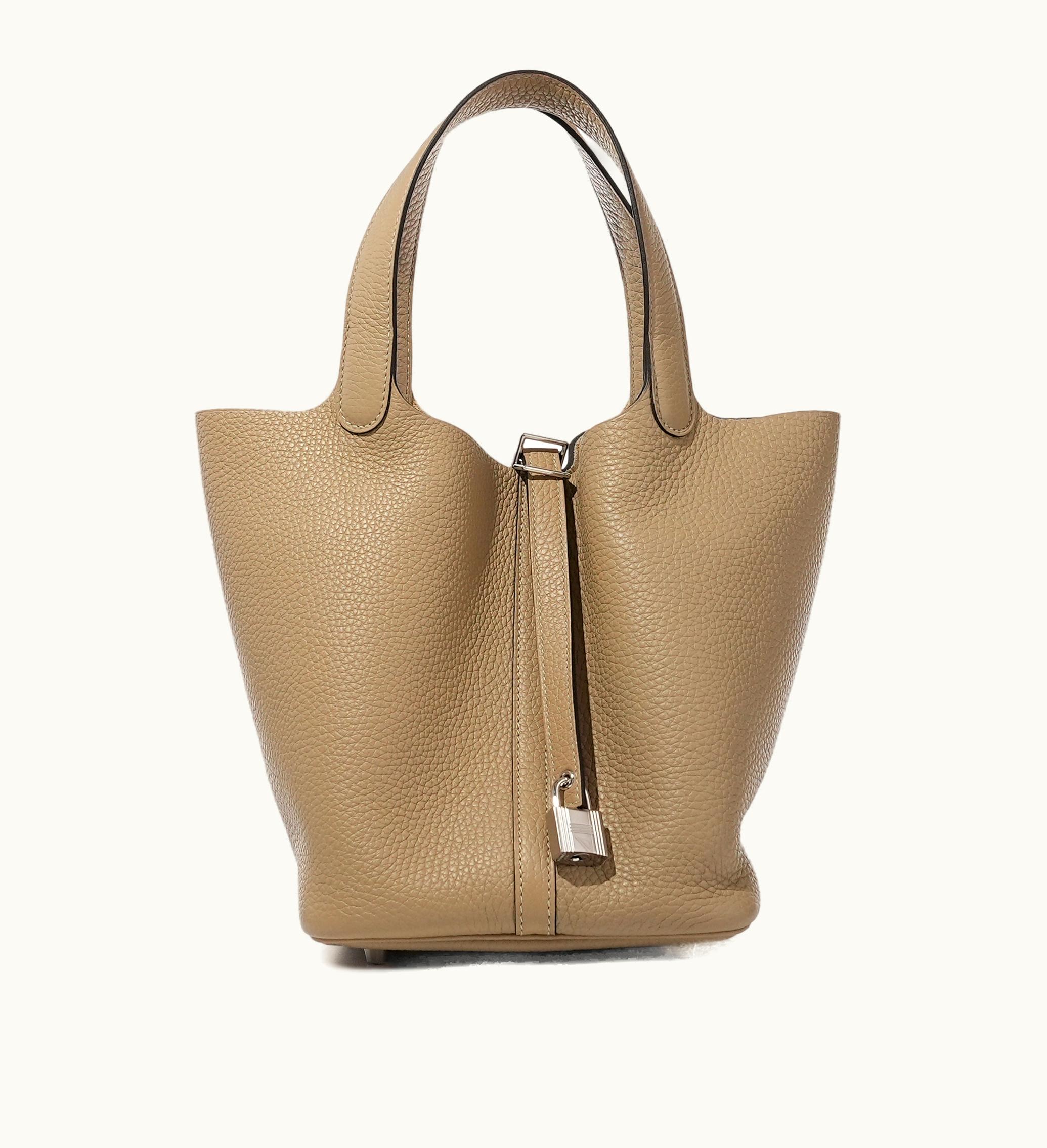 Hermès Hermès 2021 Hermès Trench Clemence Picotin Lock 22 with Palladium Hardware