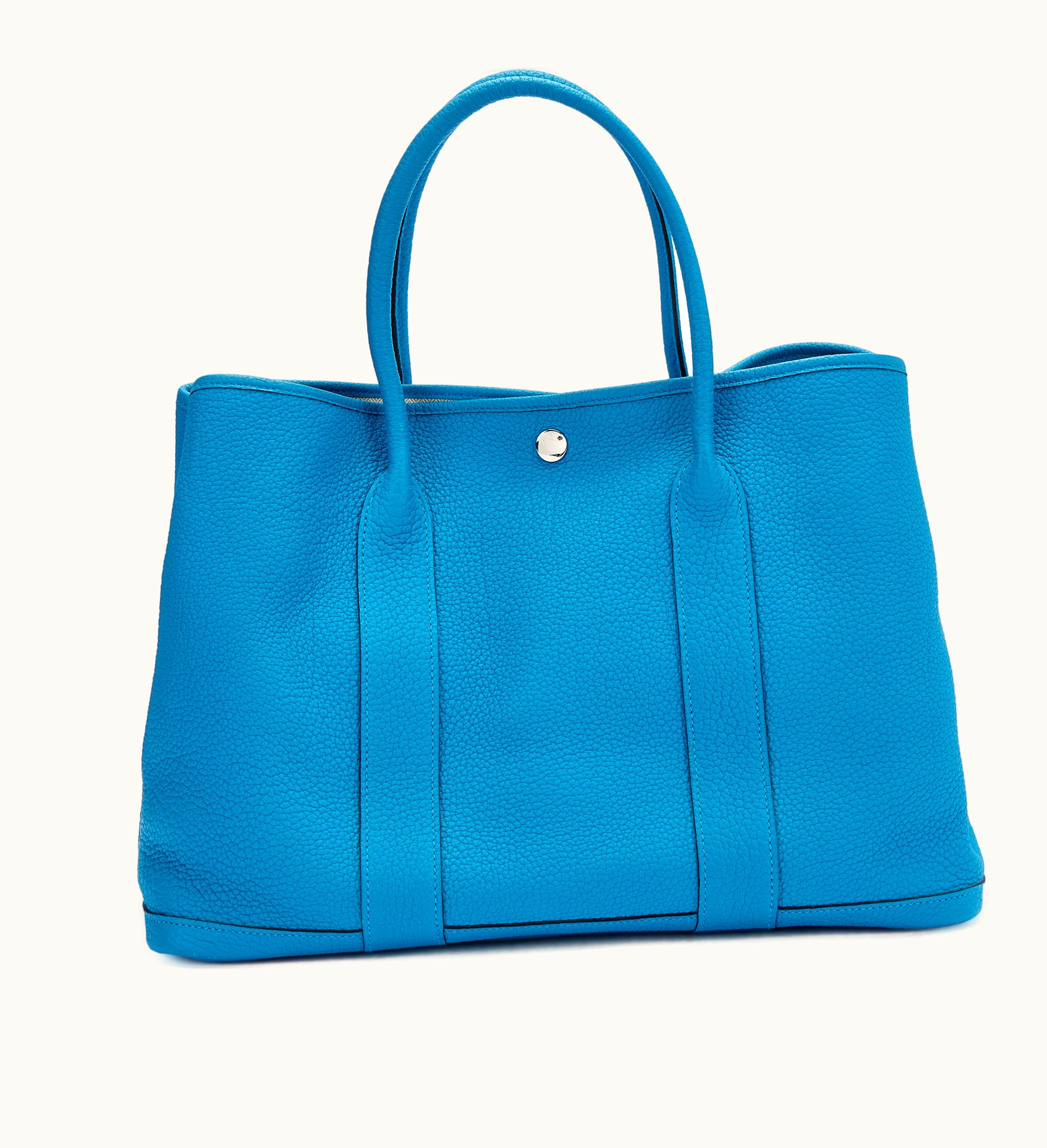 Hermès Hermès Bleu Zanzibar Negonda Garden Party 36 PM Palladium Hardware, 2016