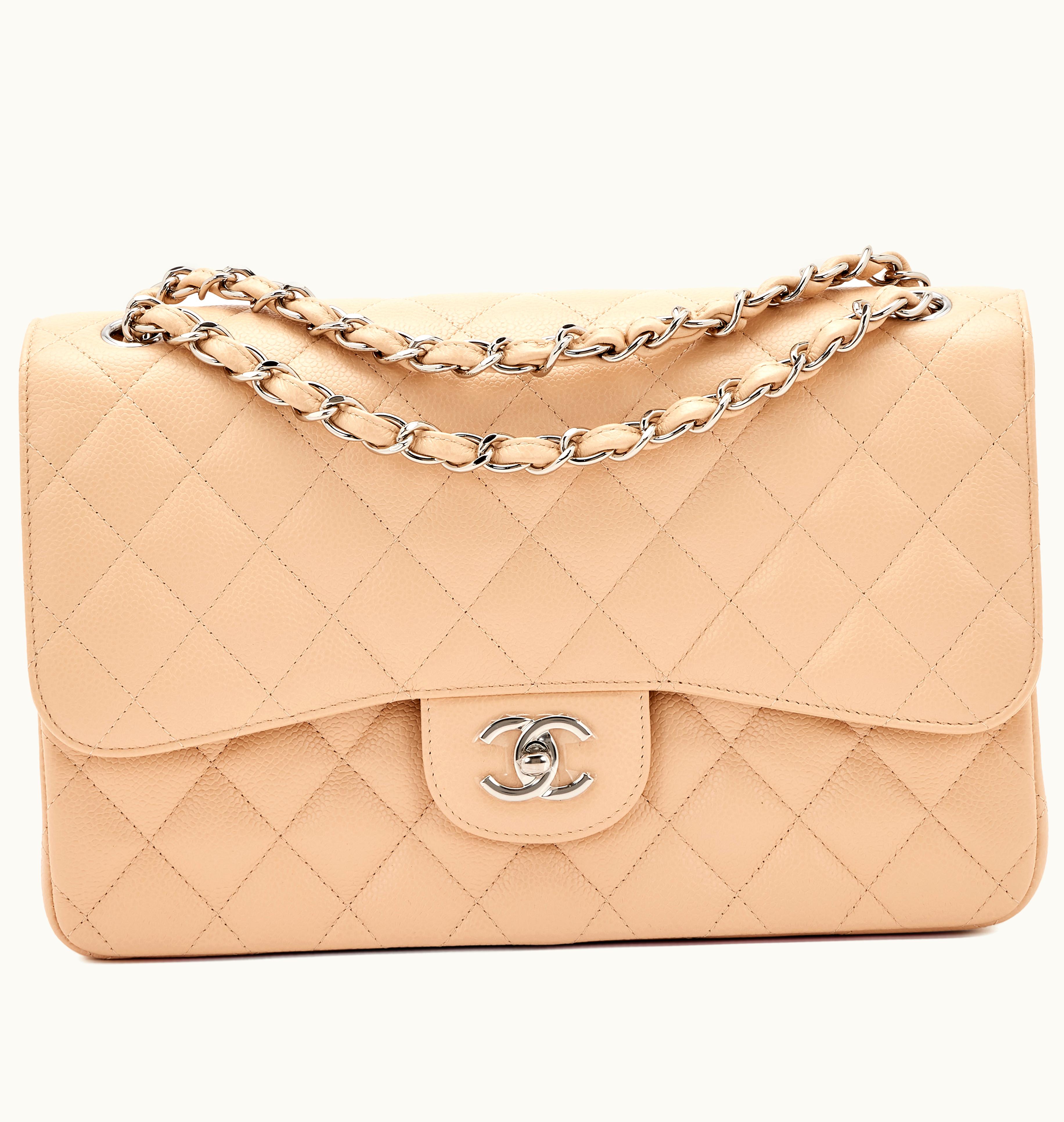 Chanel Chanel Elegant Quilted Caviar Jumbo Double Flap Bag with Silver Hardware, 2017