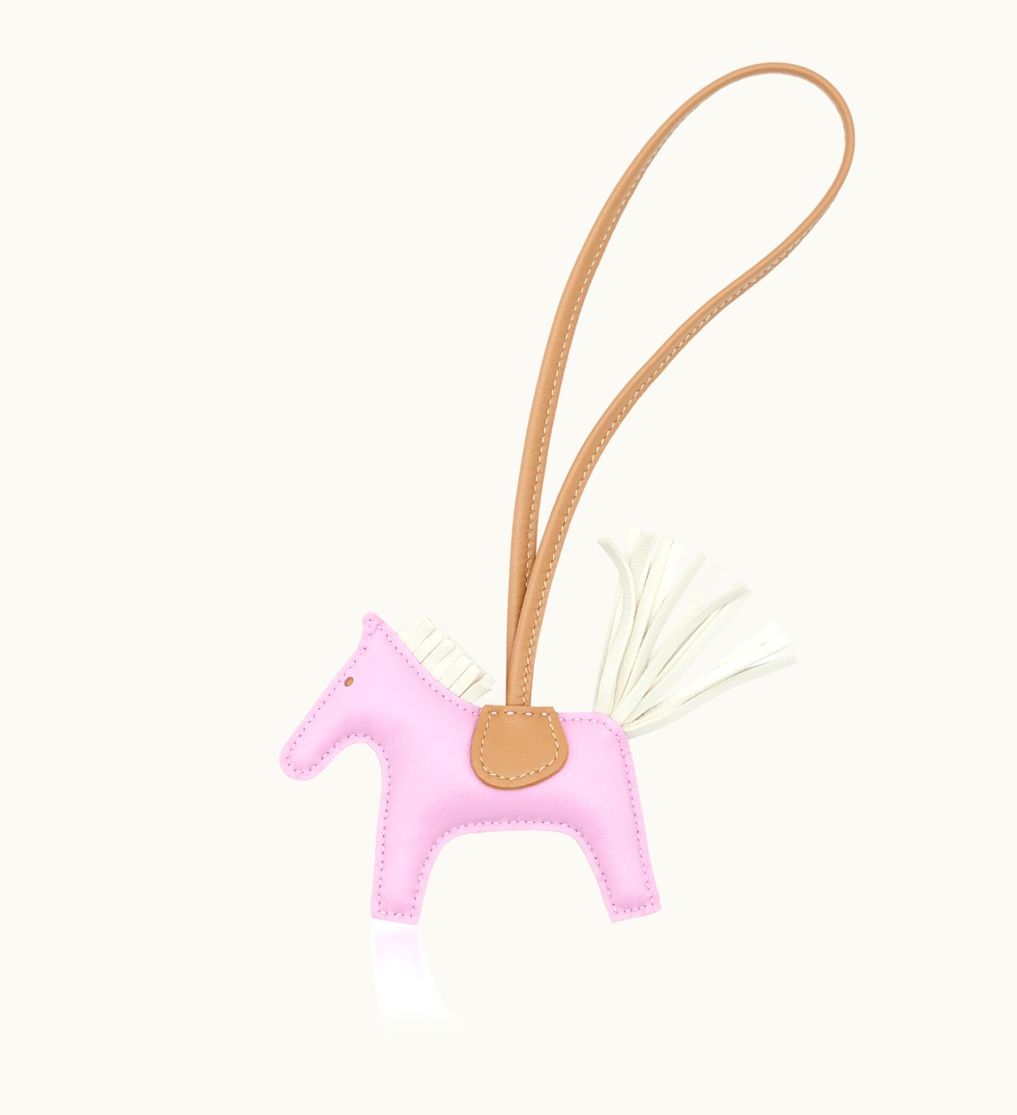 Hermès Hermès Mauve Sylvestre, Craie and Chai Milo Lambskin and Swift GriGri Rodeo Charm PM, 2022