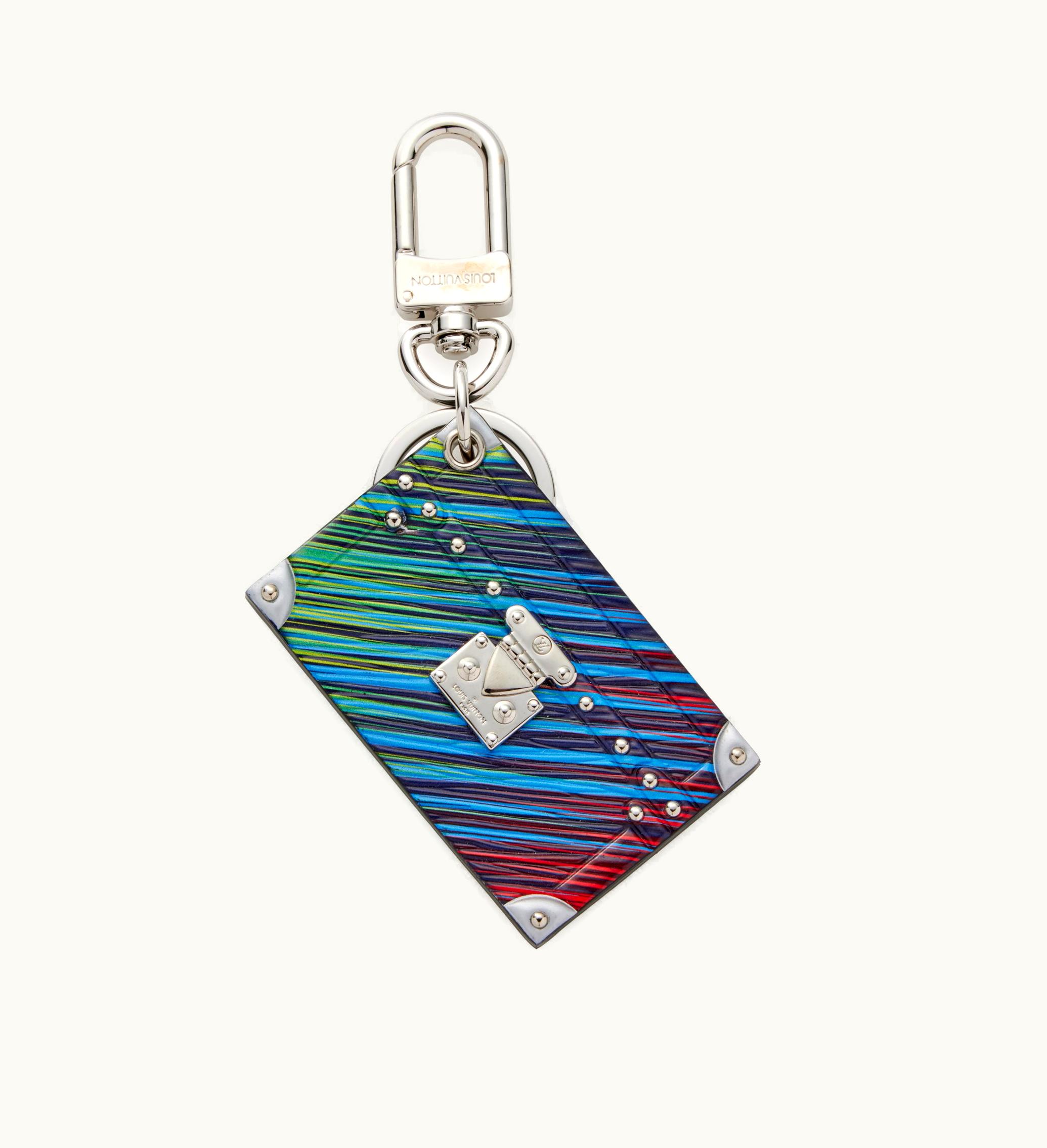 Louis Vuitton Louis Vuitton Multicolor Tropical Epi Leather Petite Malle Keychain with Silver Hardware by Louis Vuitton