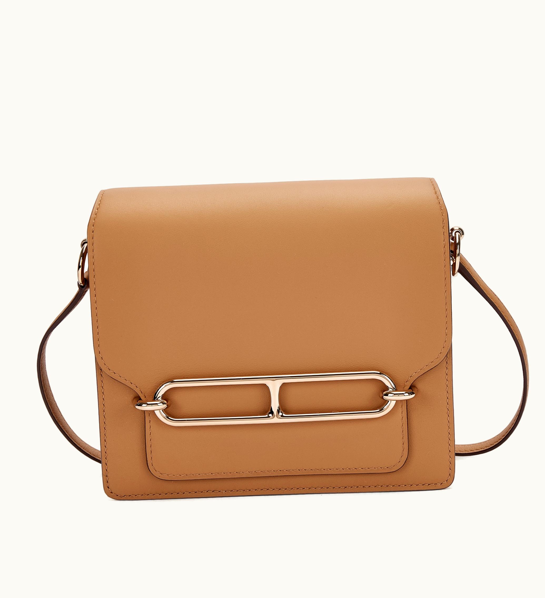Hermès Hermès The Hermès Swift Mini Roulis 18 in Biscuit shade with Permabrass Hardware, 2023