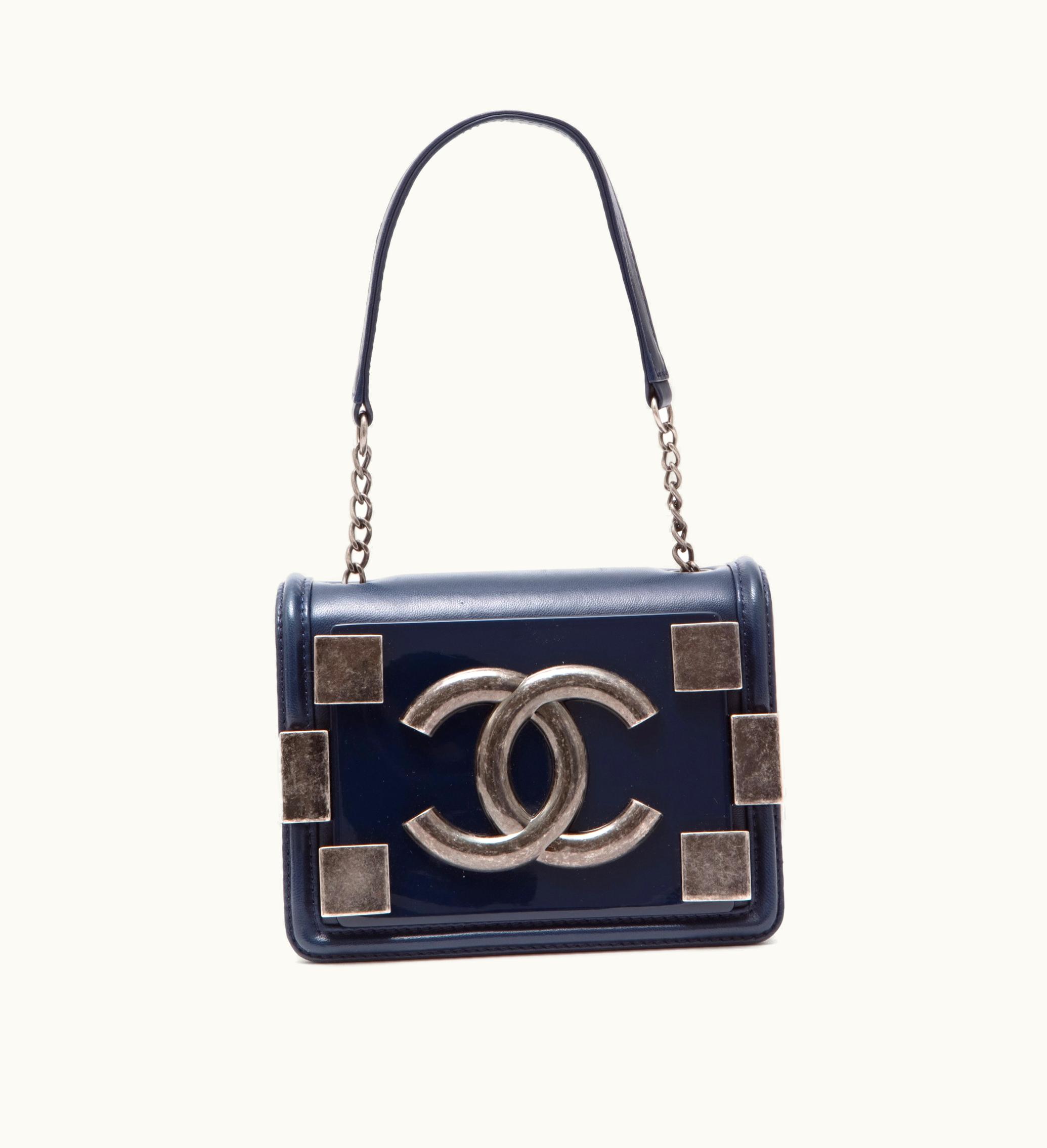 Chanel Chanel 2013 Chanel Blue Lego Brick Boy Bag - Ruthenium Hardware, crafted with Lambskin and Plexiglass