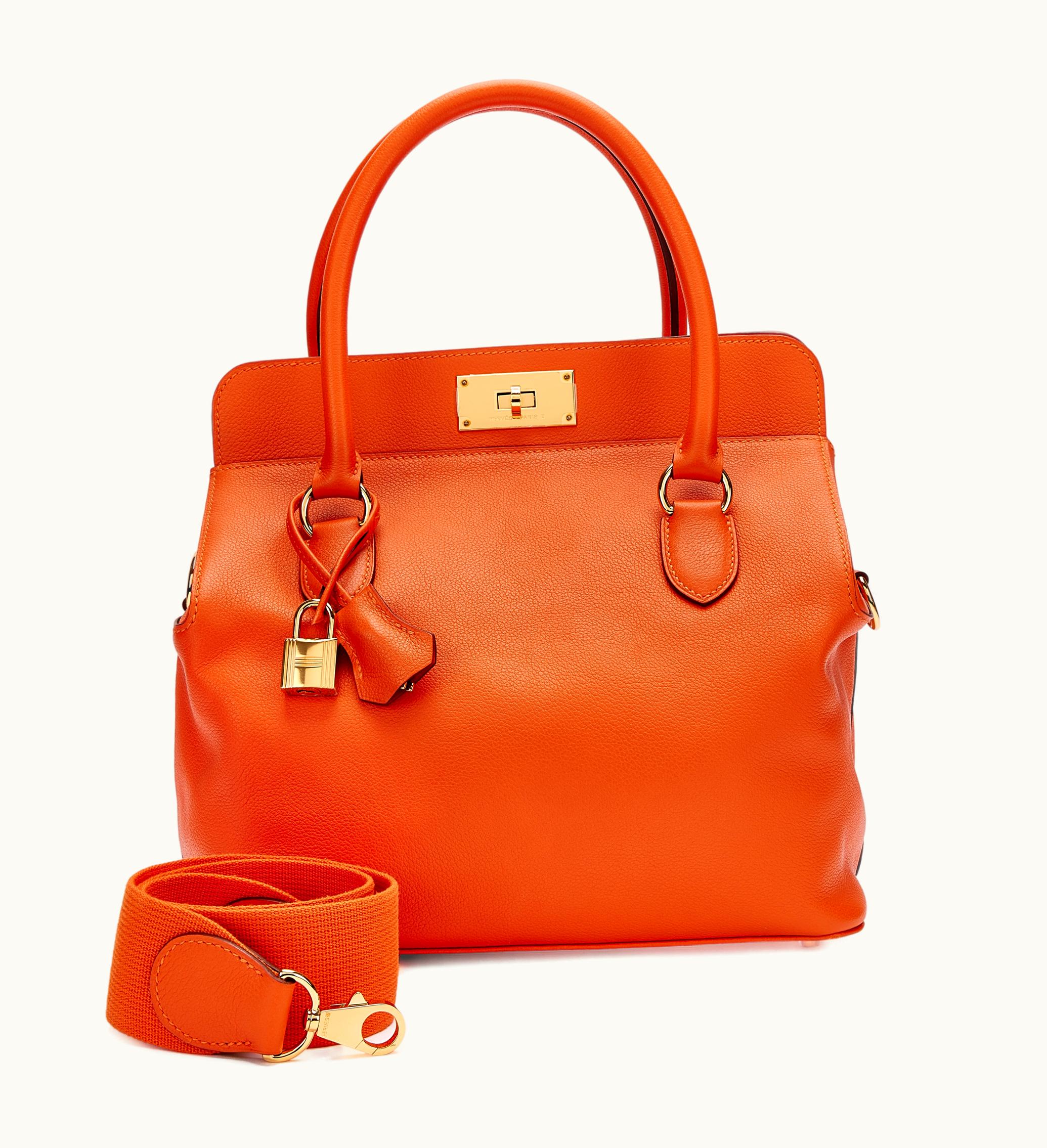 Hermès Hermès 2016 Hermès Feu Evercolor Toolbox 26 with Gold Hardware