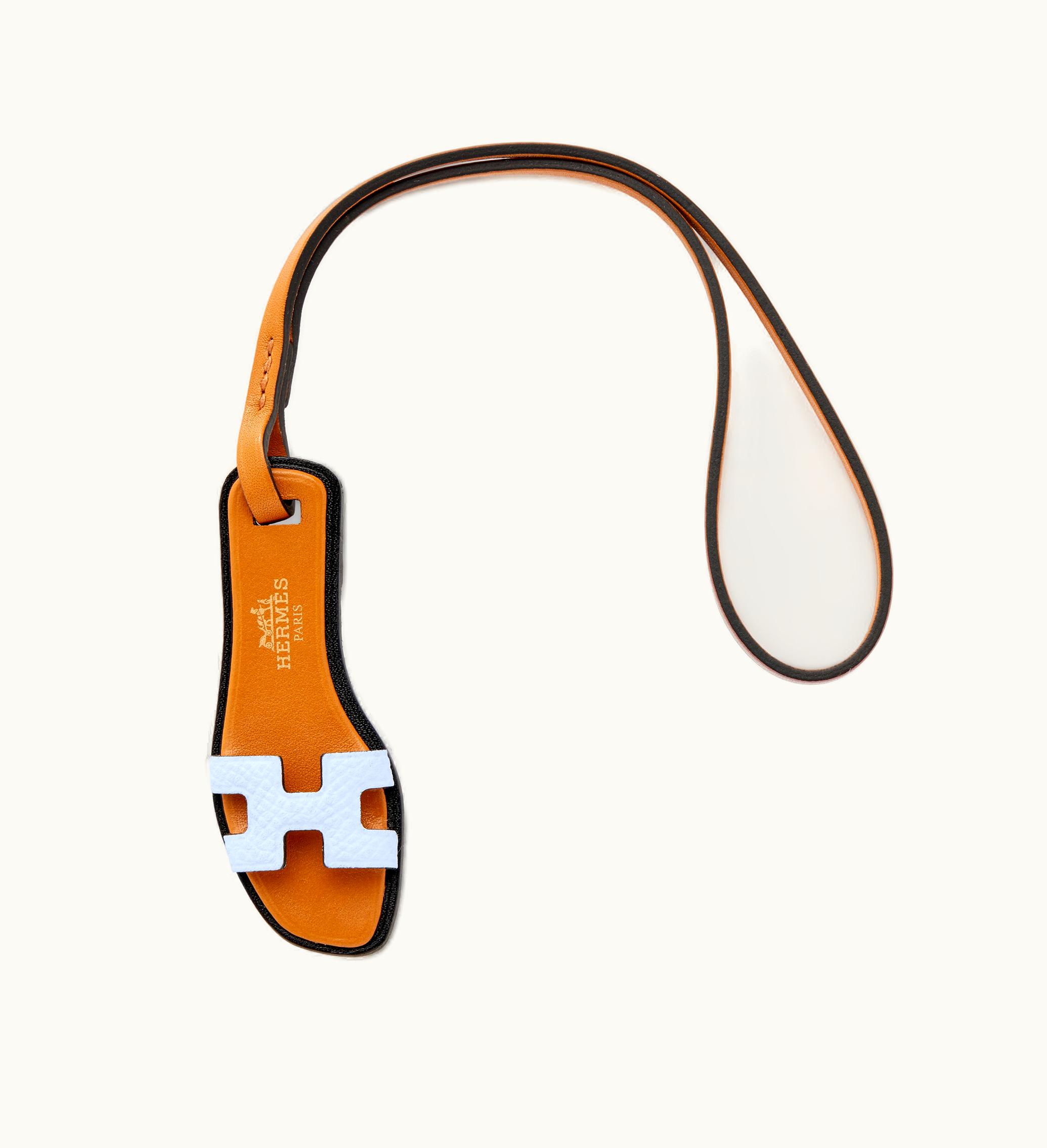 Hermès Hermès Brume Blue, Black with a hint of Gold Epsom leather, sophisticated Oran Nano Charm from the Hunter and Butler collection