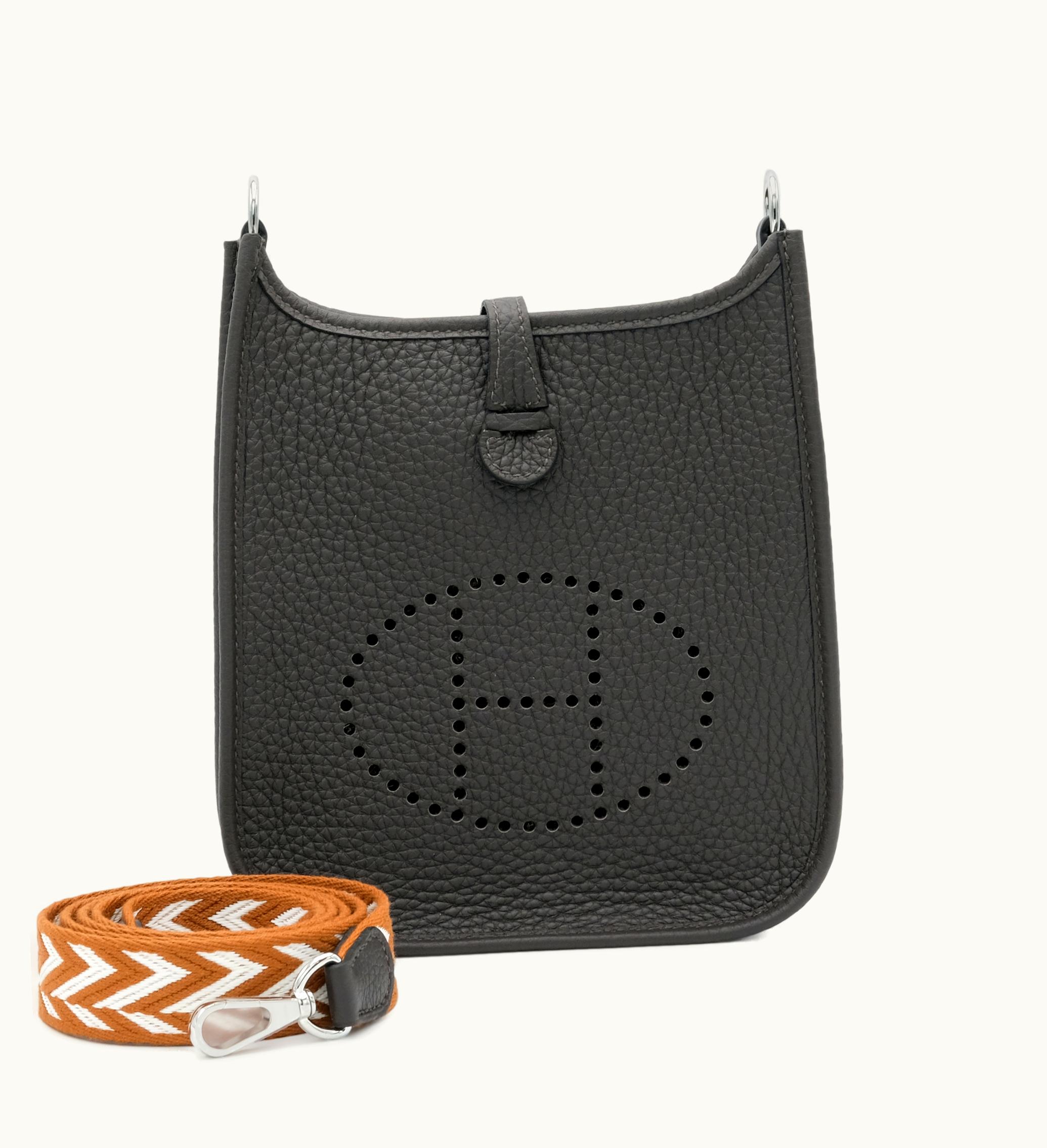 Hermès Hermès Macassar Clemence Mini Evelyne II TPM 16 Palladium Hardware, 2023