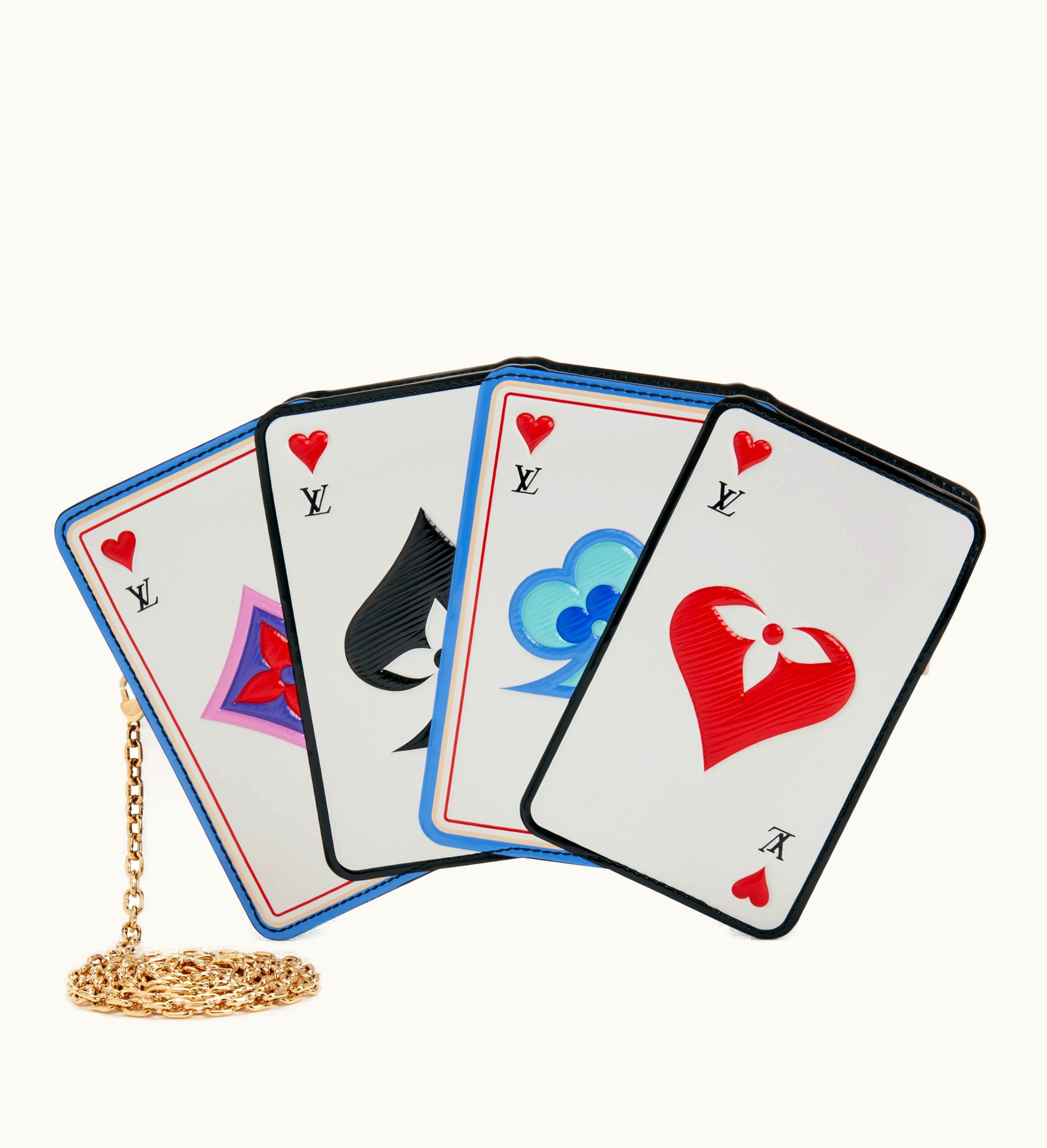 Louis Vuitton Louis Vuitton 2020 Edition Louis Vuitton Multicolor Leather Game On Pochette Cartes with Gold Hardware