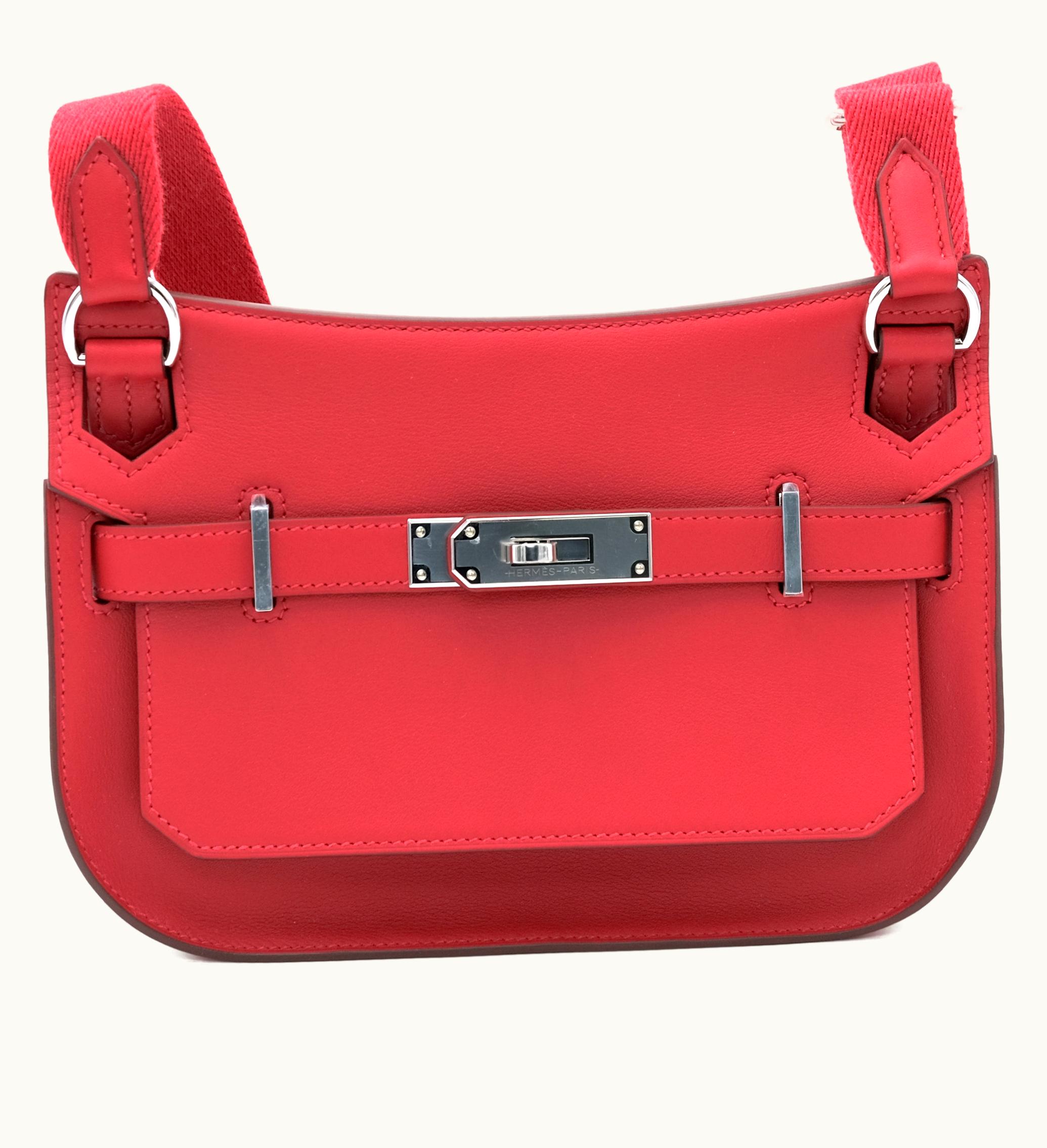 Hermès Hermès 2023, Palladium Hardware Hermès Mini Jypsiere in Swift Rouge Piment