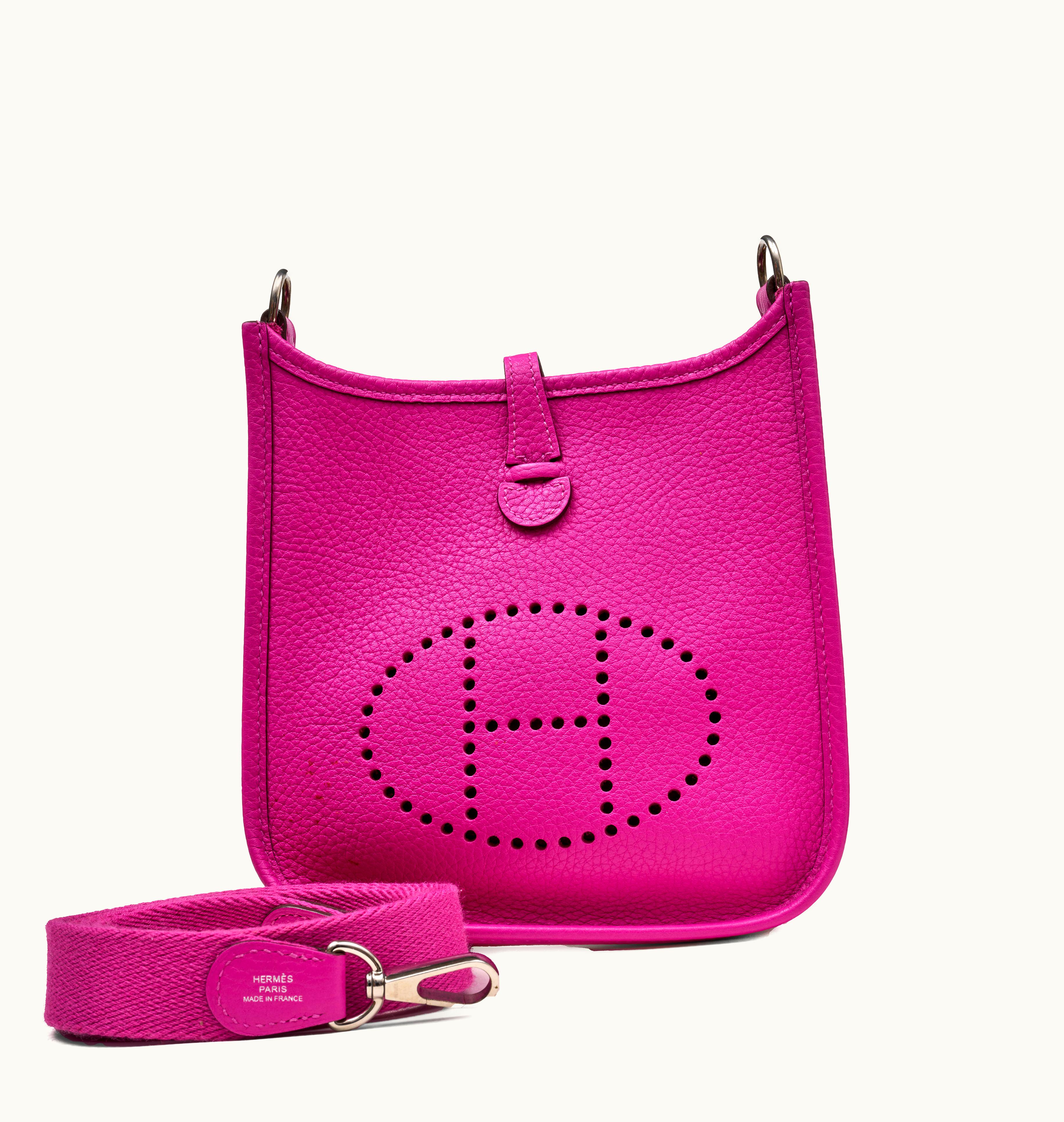 Hermès Hermès Evelyne TPM 16 in Magnolia Clemence leather with Palladium Hardware, produced in 2018