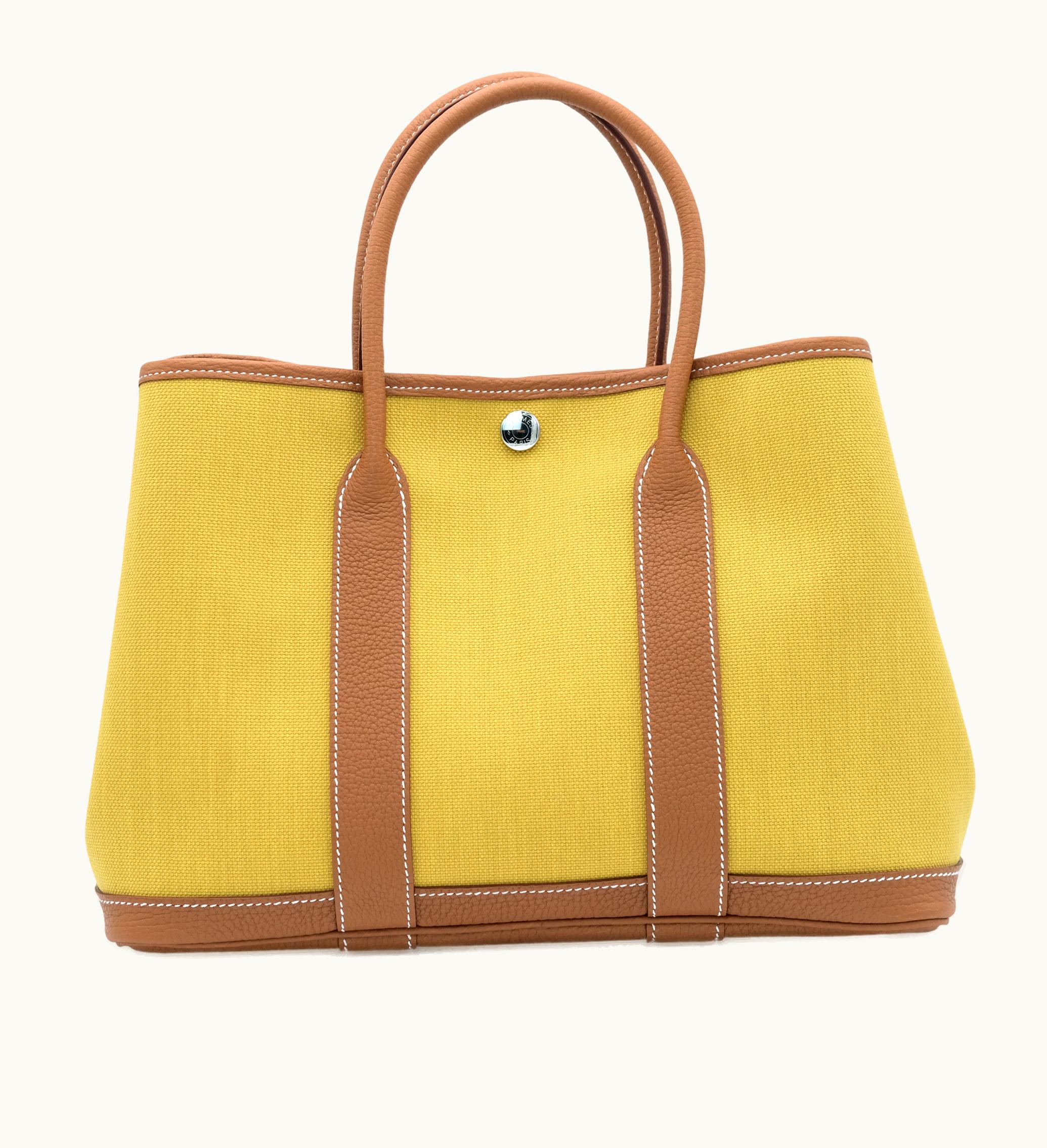 Hermès Hermès 2023 brings the Hermès Gold Negonda and Ginger Toile Garden Party 30 TPM with Palladium Hardware