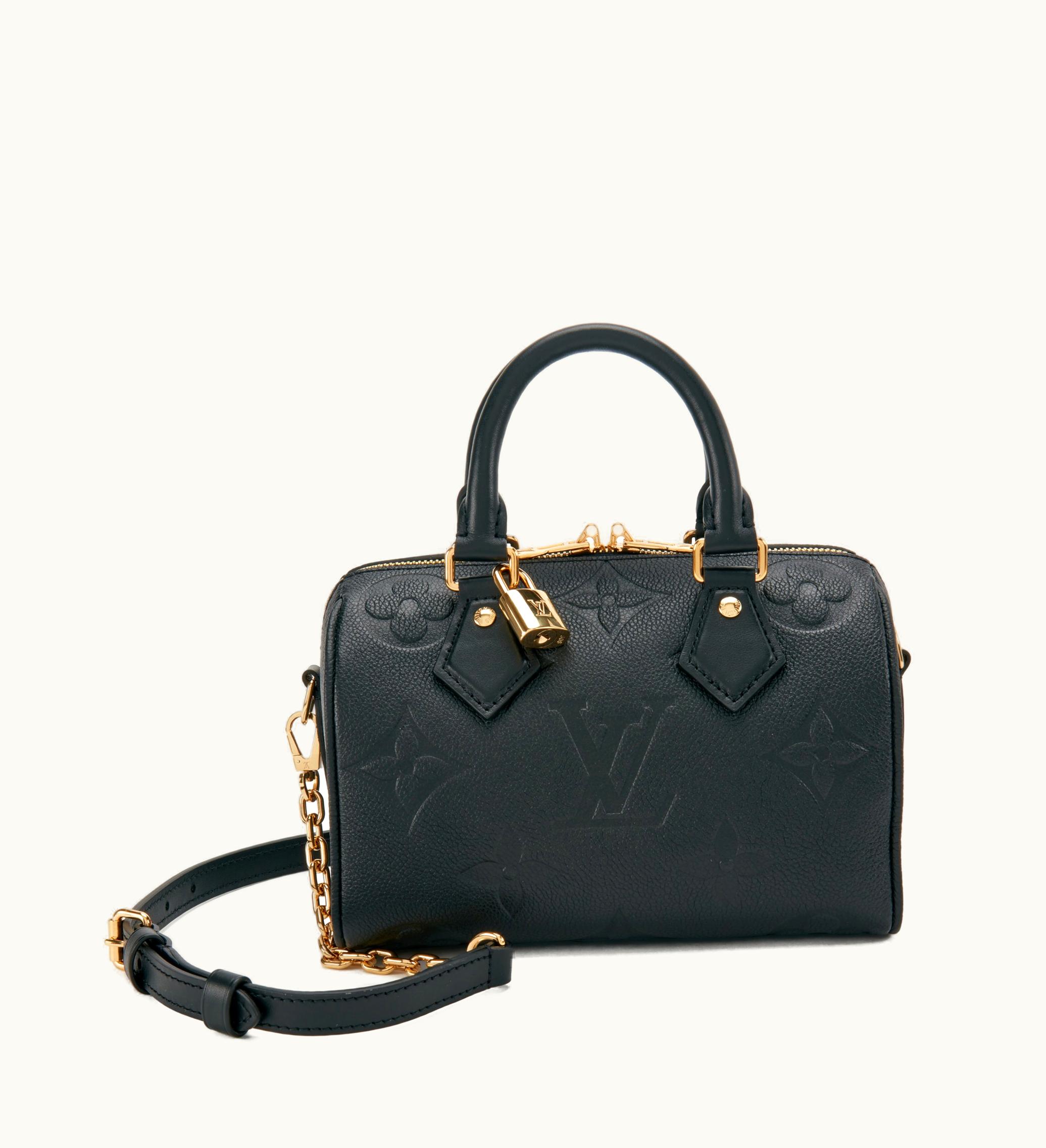Louis Vuitton Louis Vuitton Speedy Bandoulière 20 Shoulder Bag Black Giant Monogram Empreinte Gold Hardware