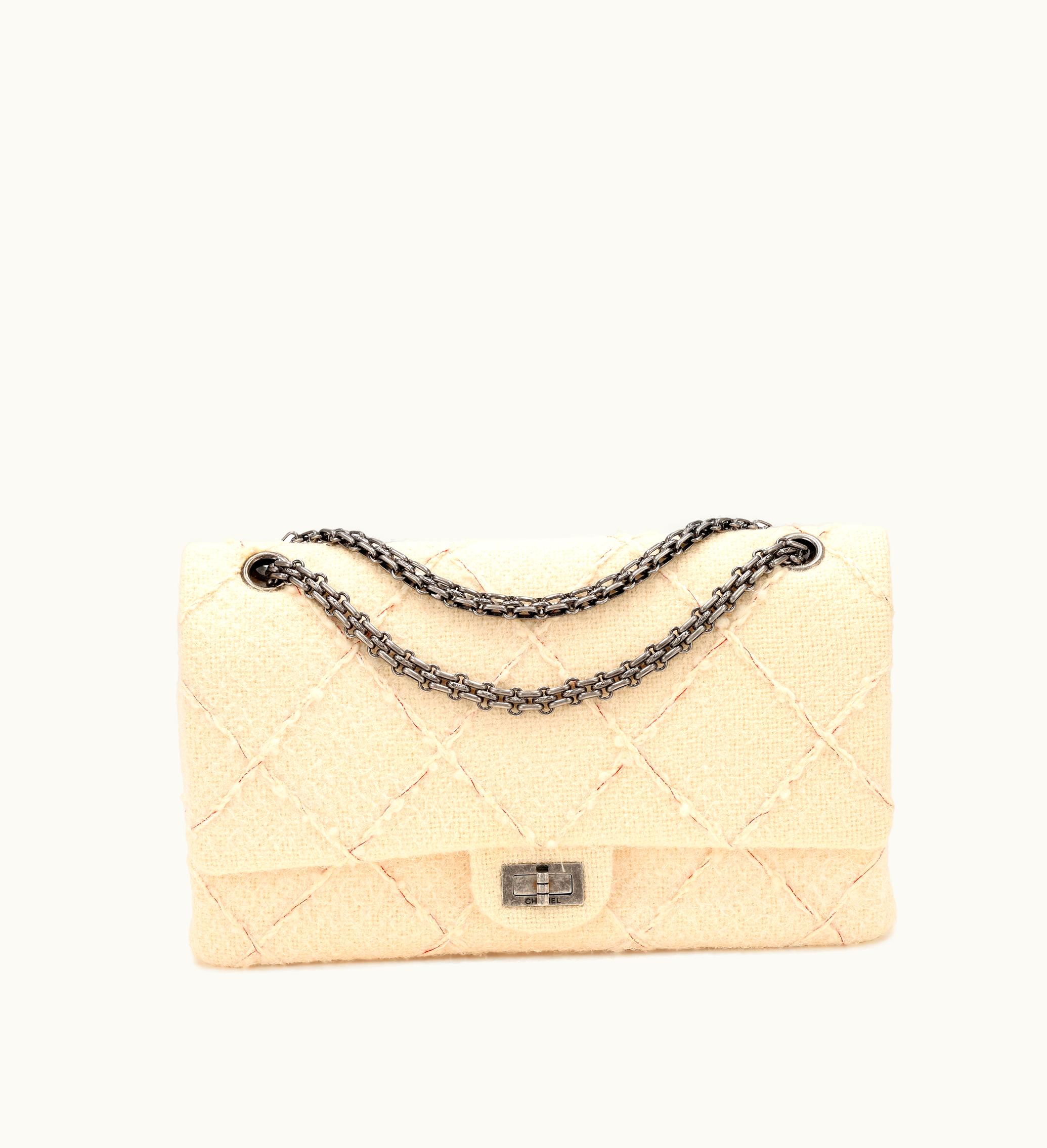 Chanel Chanel Ivory Tweed Reissue 226 Flap with Ruthenium Hardware, 2010-2011