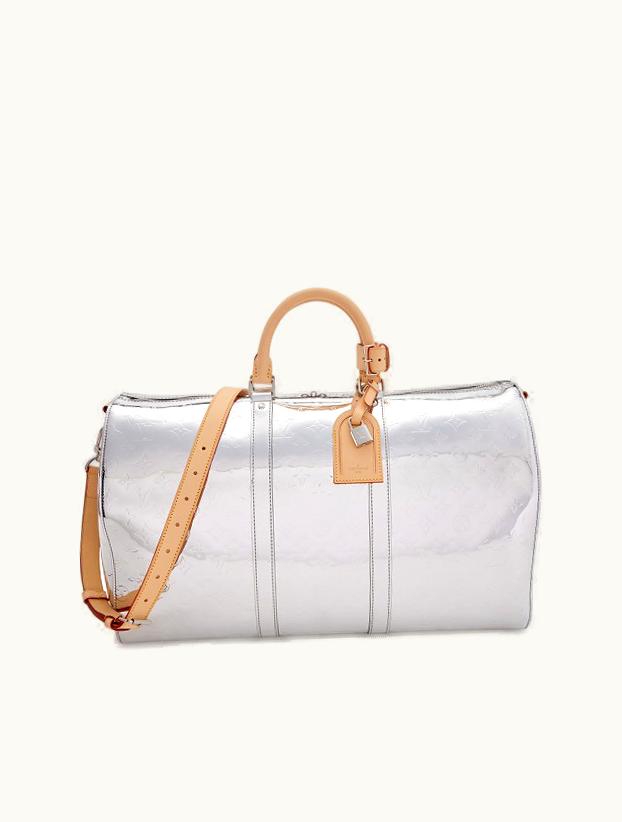 Louis Vuitton Louis Vuitton Virgil Abloh Mirror Canvas Keepall Bandoulière 50 - Silver Monogram Hardware, 2021