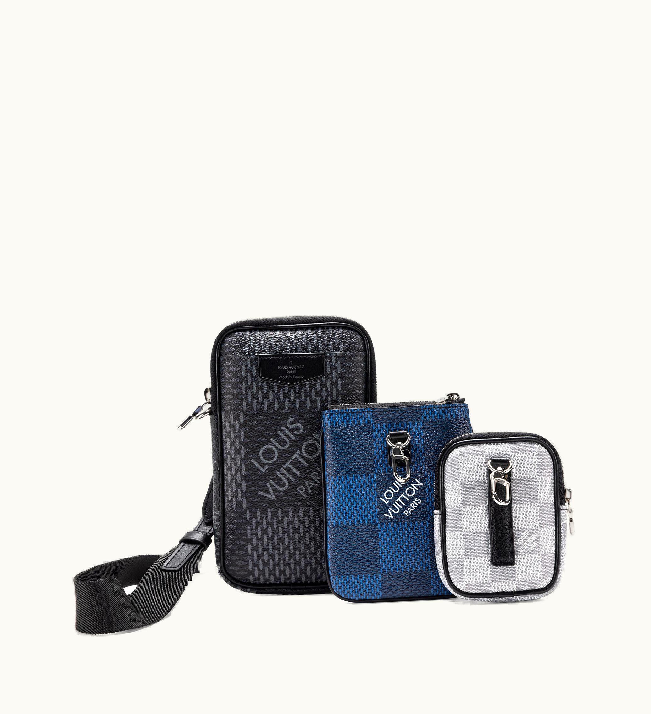 Louis Vuitton 2020 Silver Hardware Louis Vuitton Graphite Damier 3D Modular Pouch