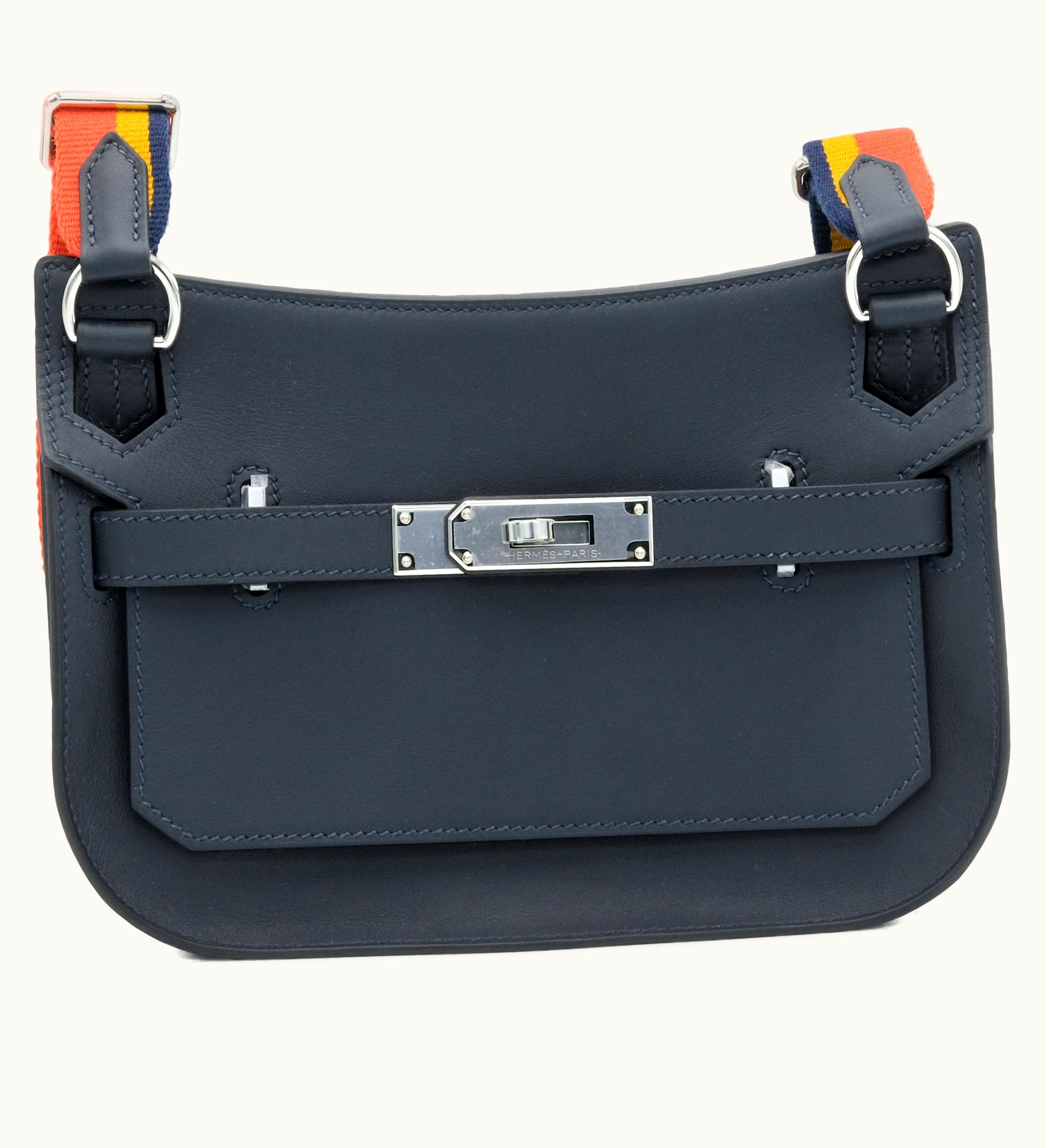 Hermès Caban and Bleu Marine Swift Mini Jypsiere with Palladium Hardware for 2023