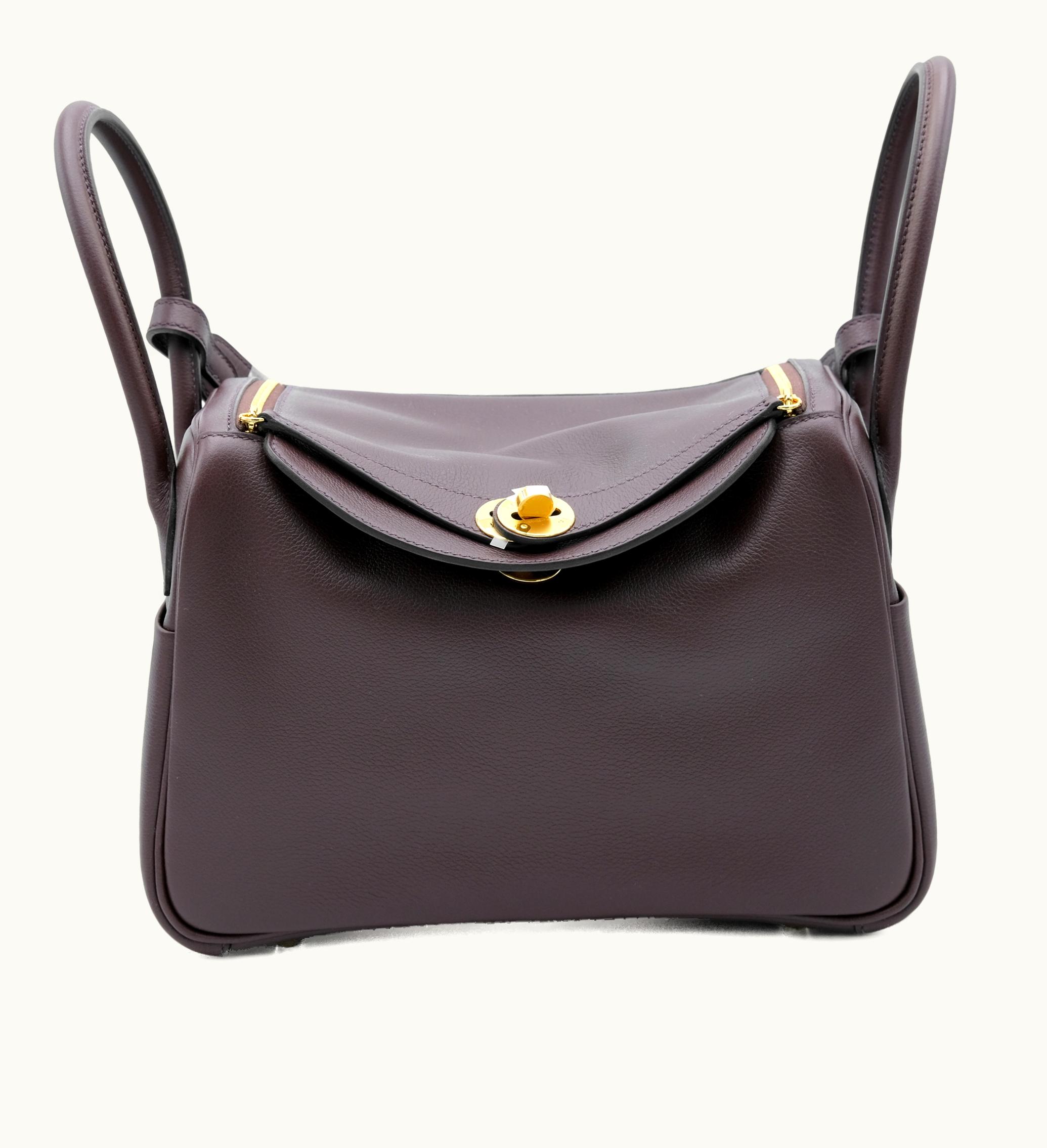 Hermès Lindy 26 Gold Hardware in Rouge Sellier Evercolor, 2023