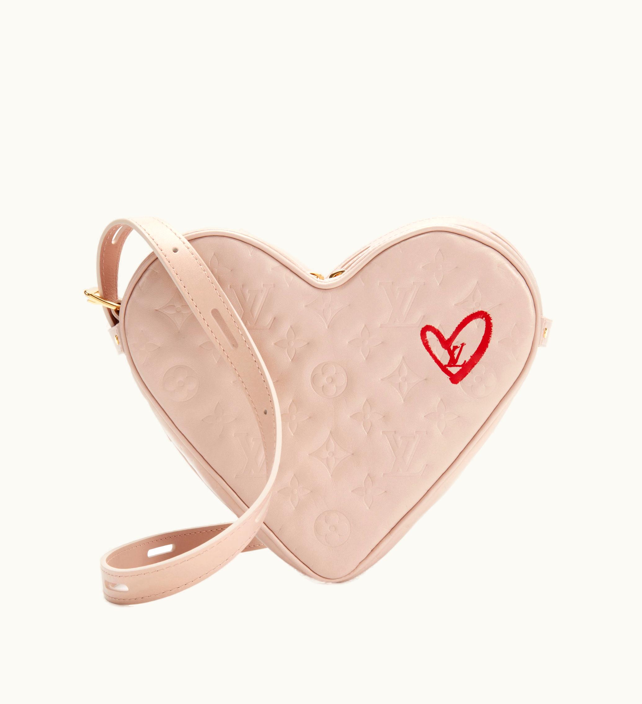 Louis Vuitton 2021 Louis Vuitton Dragée Light Pink Monogram Embossed Puffy Lambskin Sac Coeur Gold Hardware