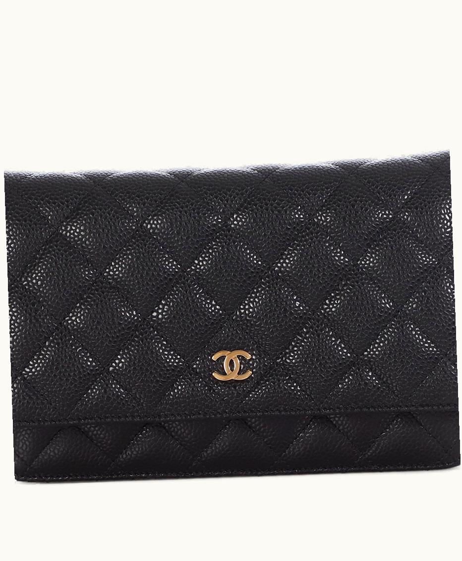 Chanel Chanel Wallet on Chain 2022 - Black Quilted Caviar with Gold Hardware