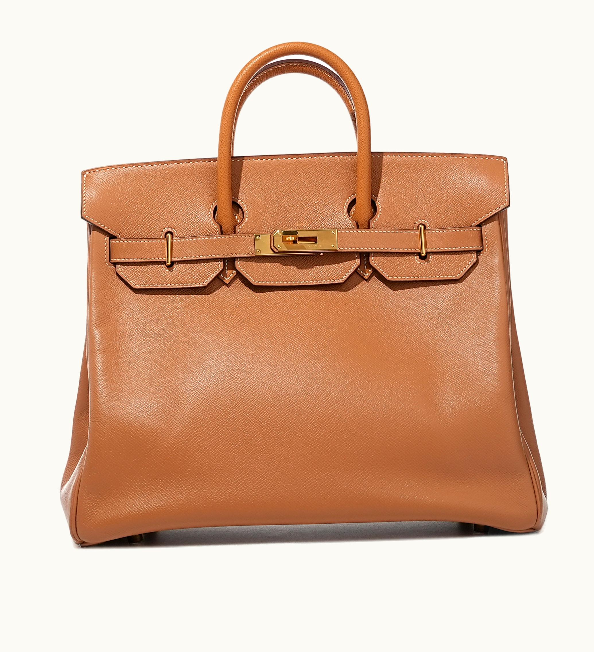 Hermès Epsom Haut à Courroies 32 in Gold with Gold Hardware, Vintage 1994