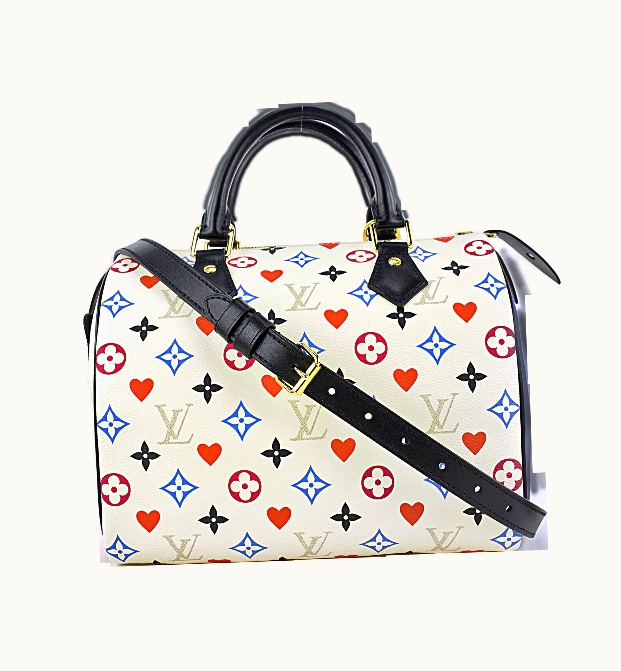 Louis Vuitton White Multicolor Monogram Canvas Game On Speedy Bandoulière 30 Gold Hardware